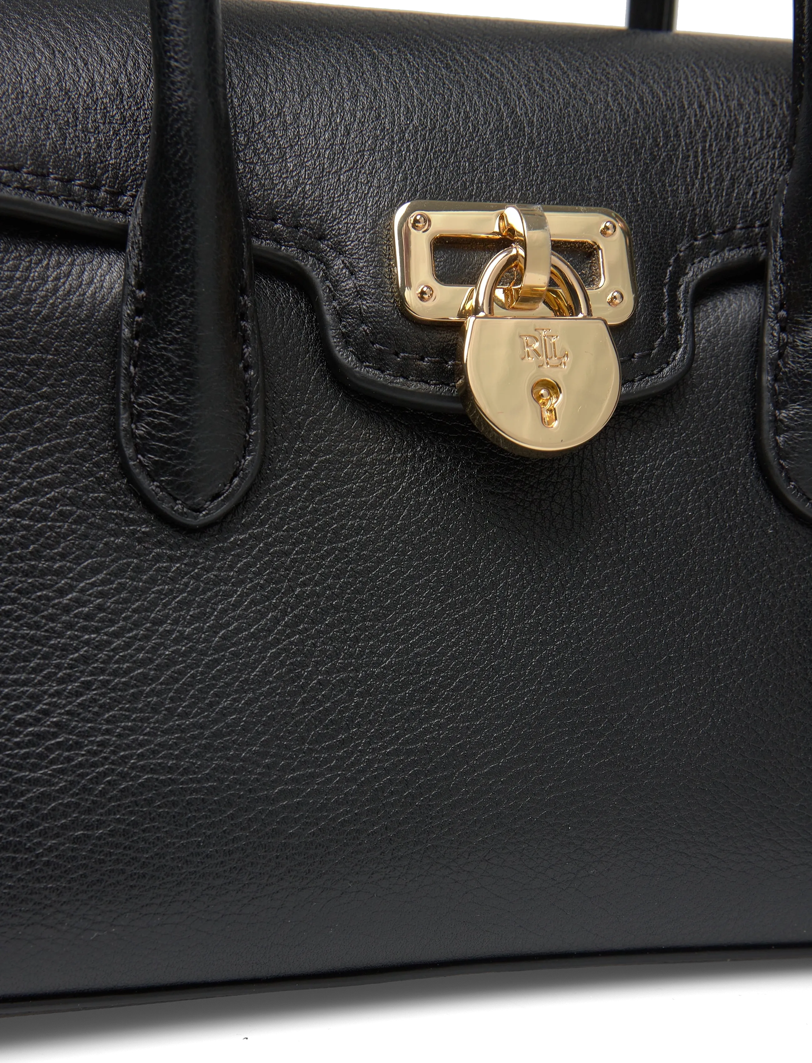Lauren Ralph Lauren - LUXE PEBBLE LTHR-TNNR SM SCHL-STL-S - special occasions - black - 3