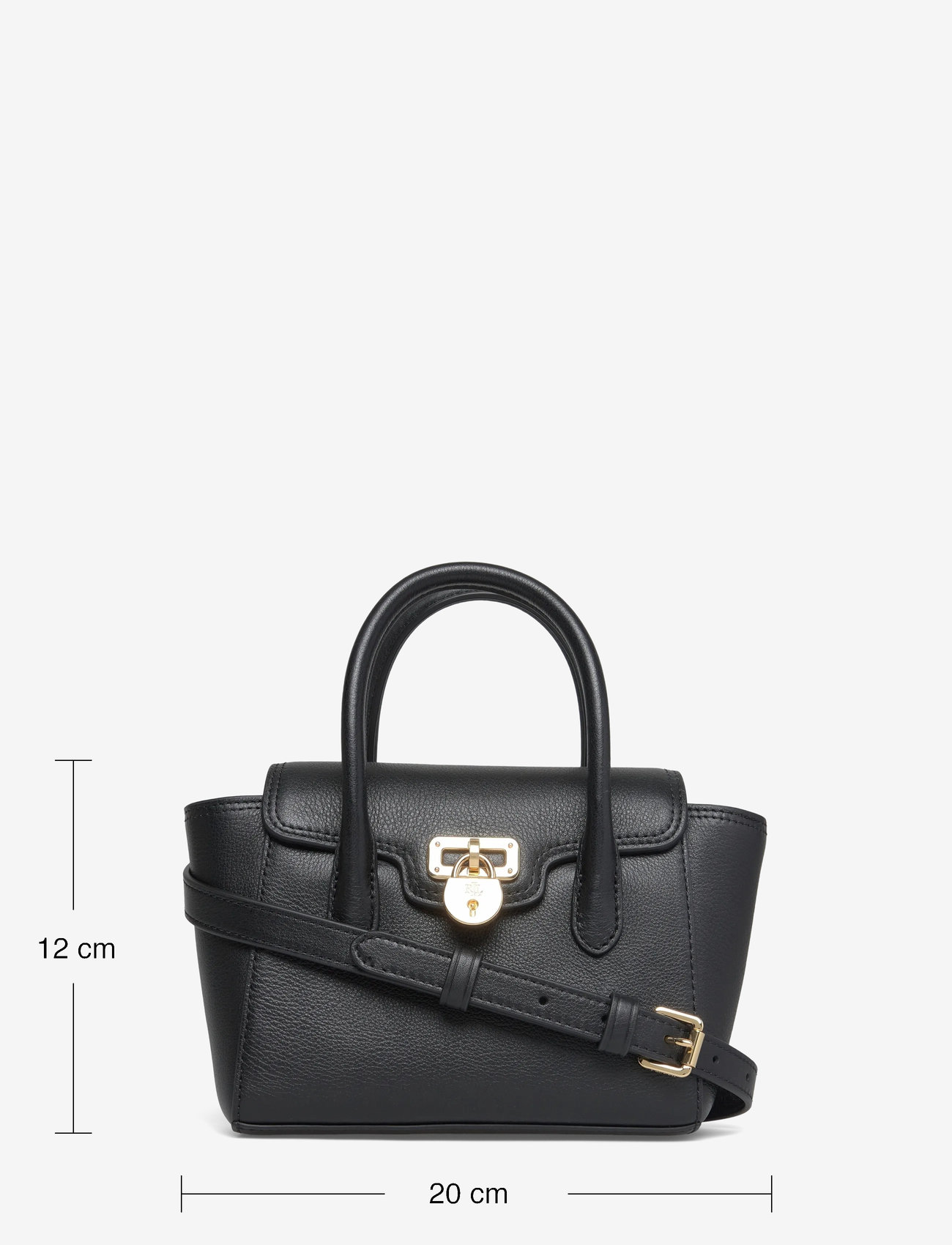 Lauren Ralph Lauren - Pebbled Leather Small Tanner Satchel - special occasions - black - 4