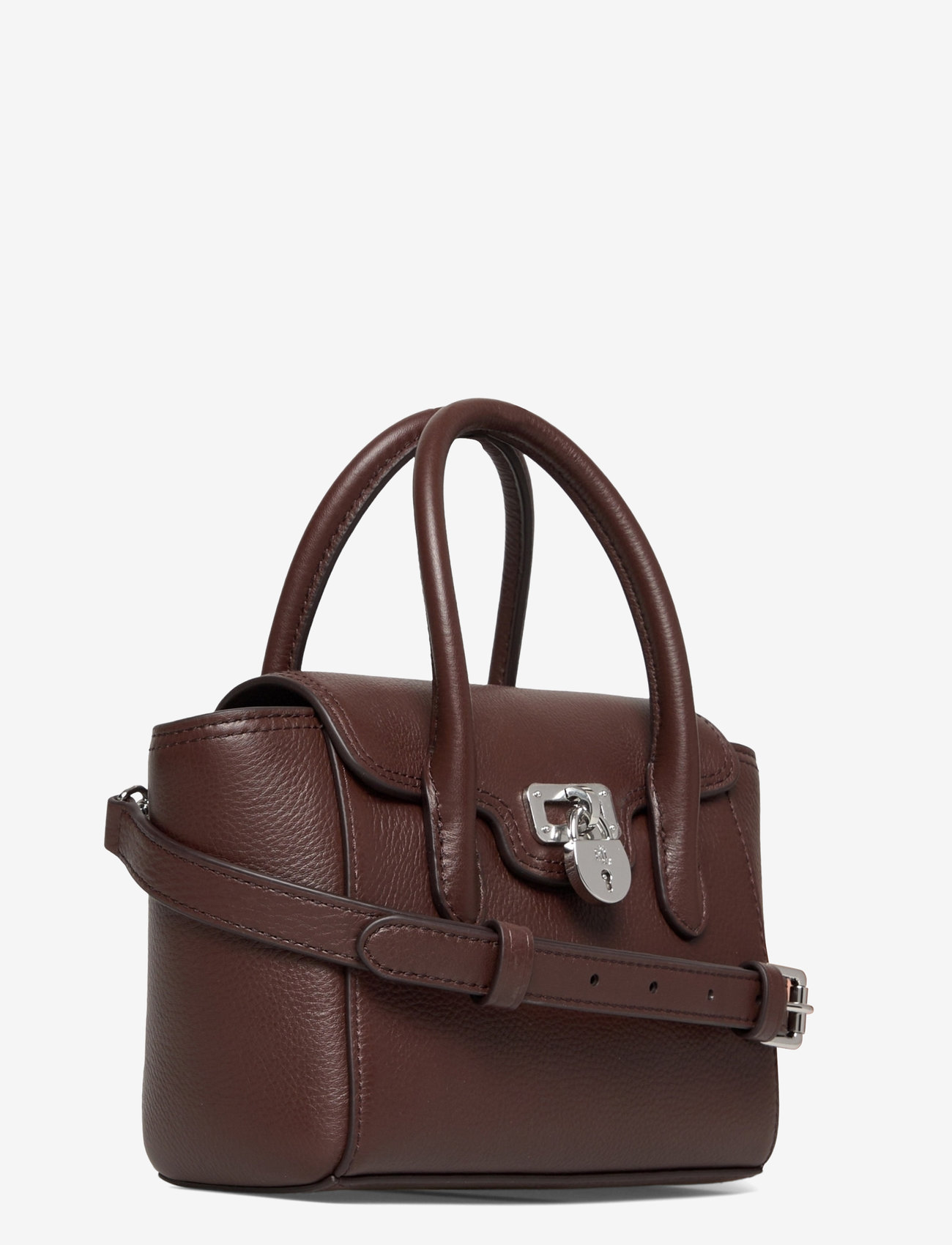 Lauren Ralph Lauren - Pebbled Leather Small Tanner Satchel - erilised sündmused - dark hickory - 2