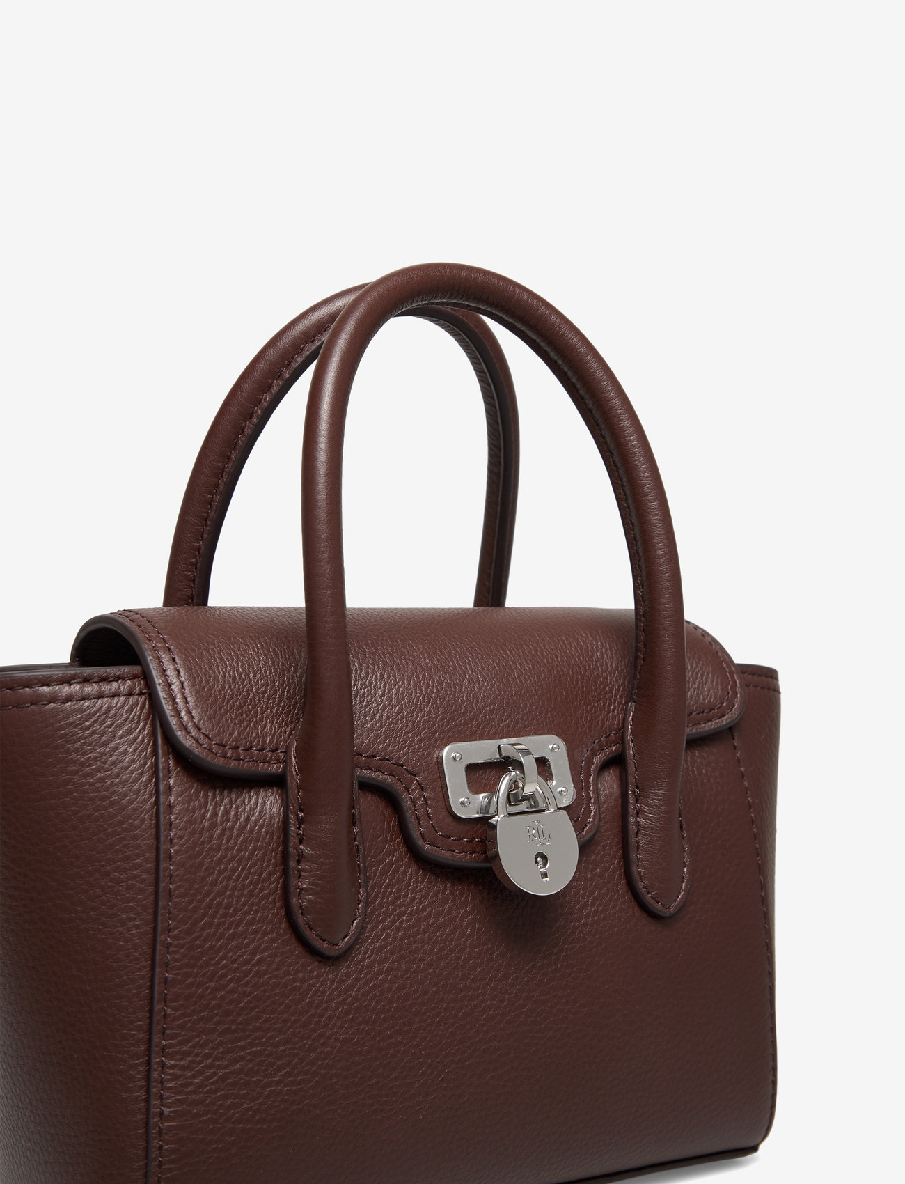 Lauren Ralph Lauren - Pebbled Leather Small Tanner Satchel - erilised sündmused - dark hickory - 3