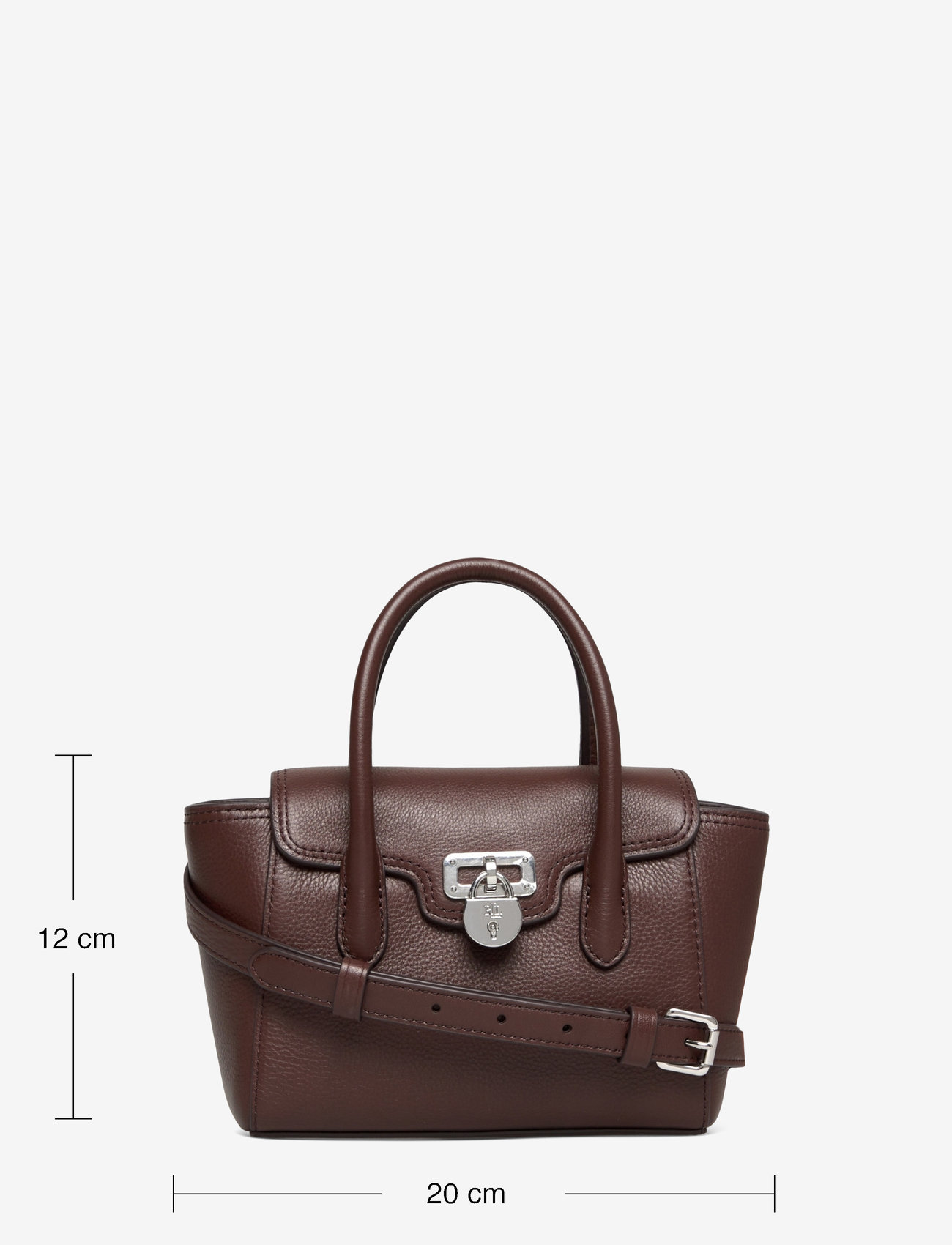Lauren Ralph Lauren - Pebbled Leather Small Tanner Satchel - erilised sündmused - dark hickory - 5