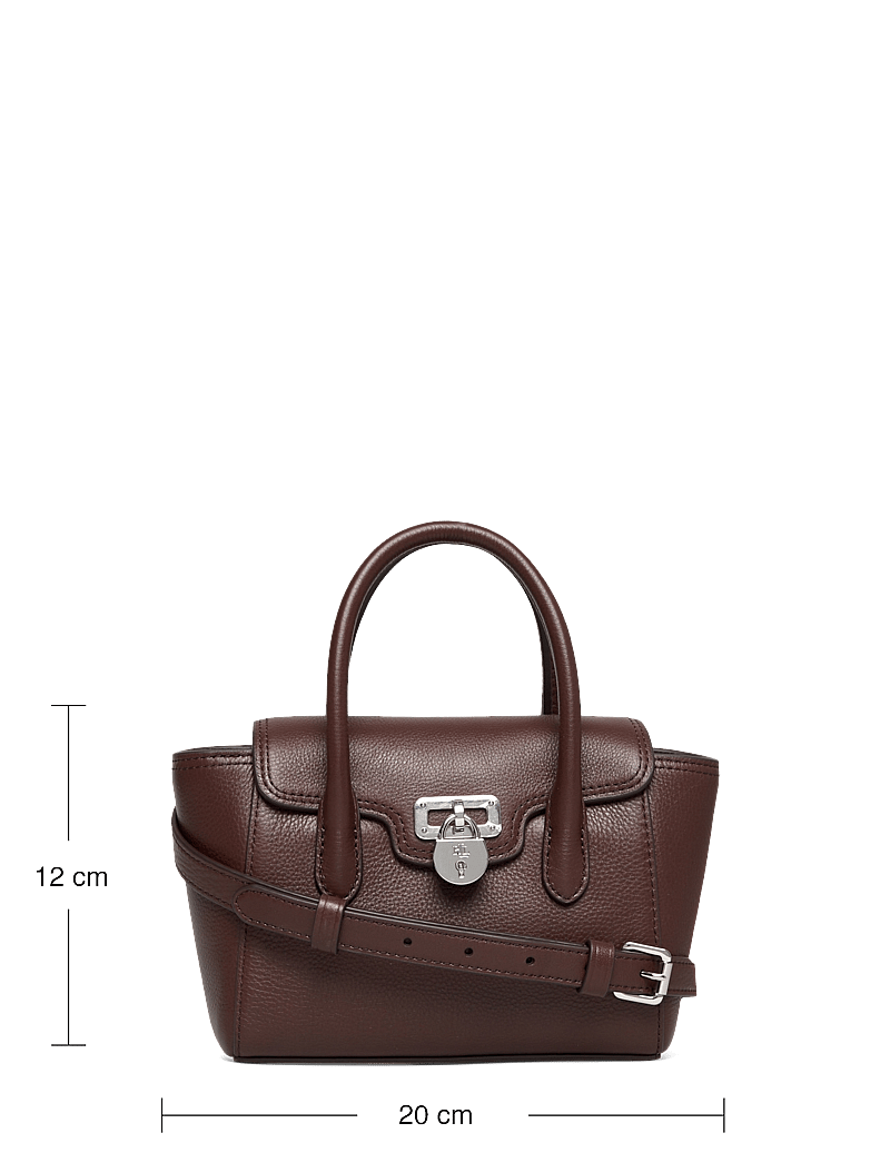 Lauren Ralph Lauren - Pebbled Leather Small Tanner Satchel - erilised sündmused - dark hickory - 5