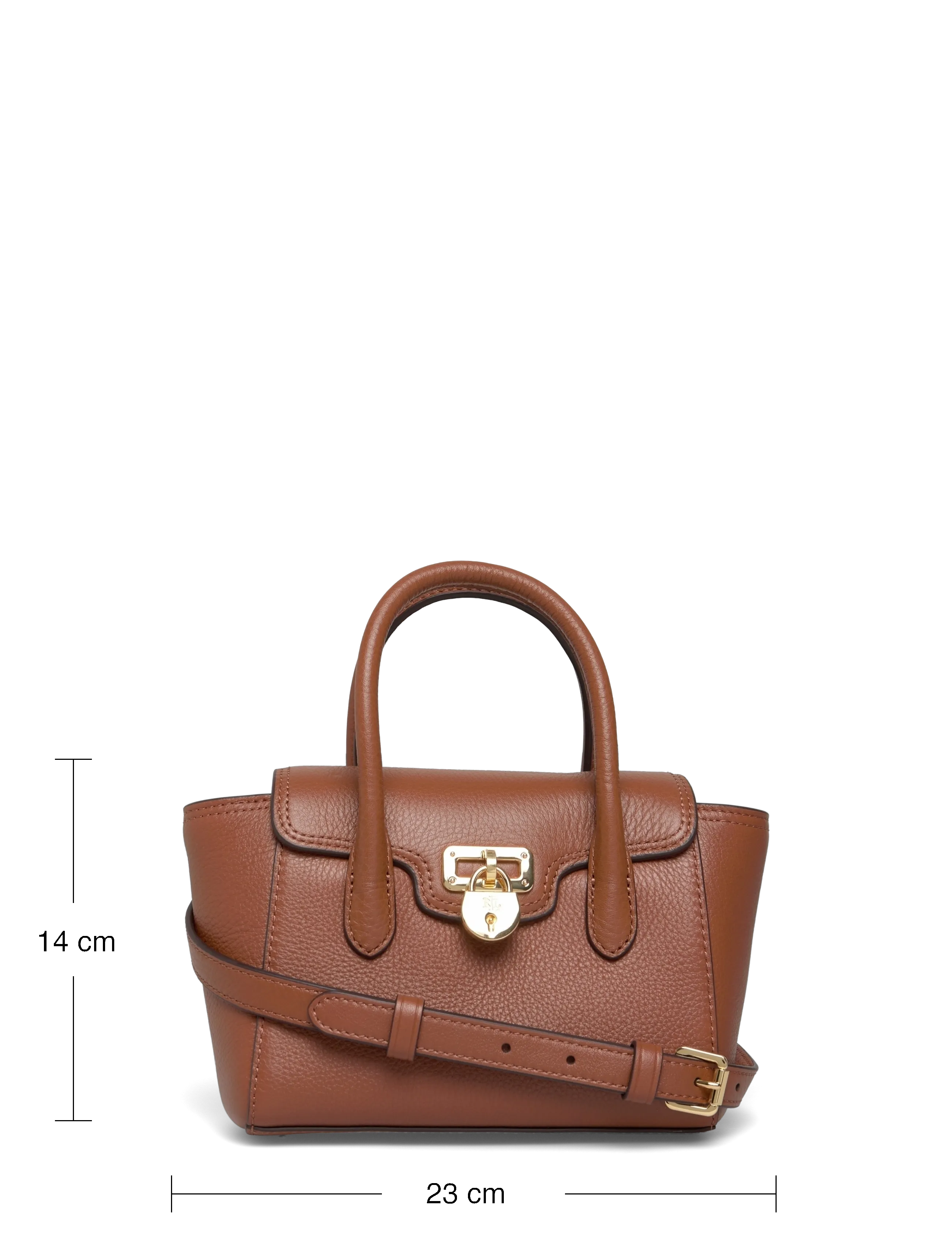 Lauren Ralph Lauren - LUXE PEBBLE LTHR-TNNR SM SCHL-STL-S - special occasions - lauren tan - 3