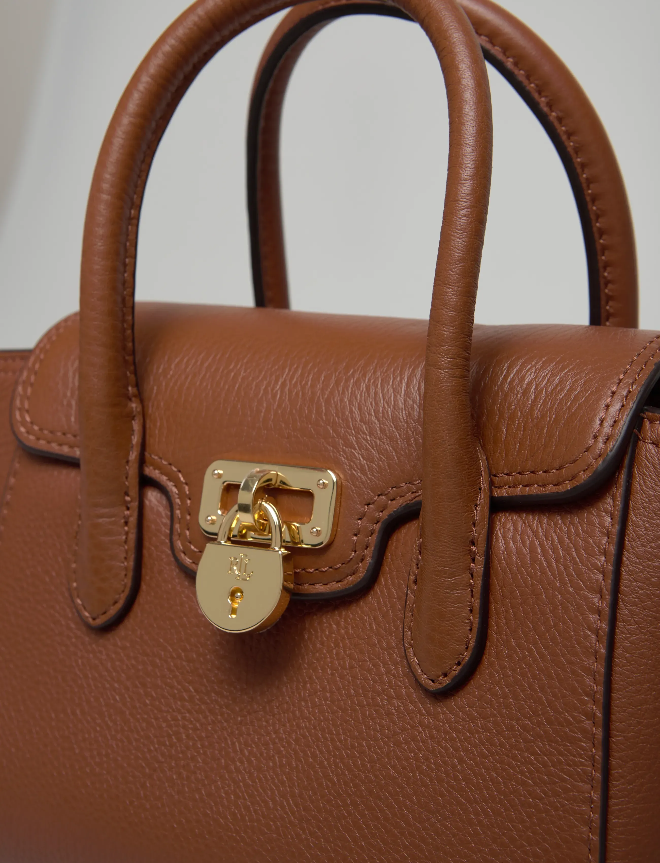 Lauren Ralph Lauren - LUXE PEBBLE LTHR-TNNR SM SCHL-STL-S - special occasions - lauren tan - 4
