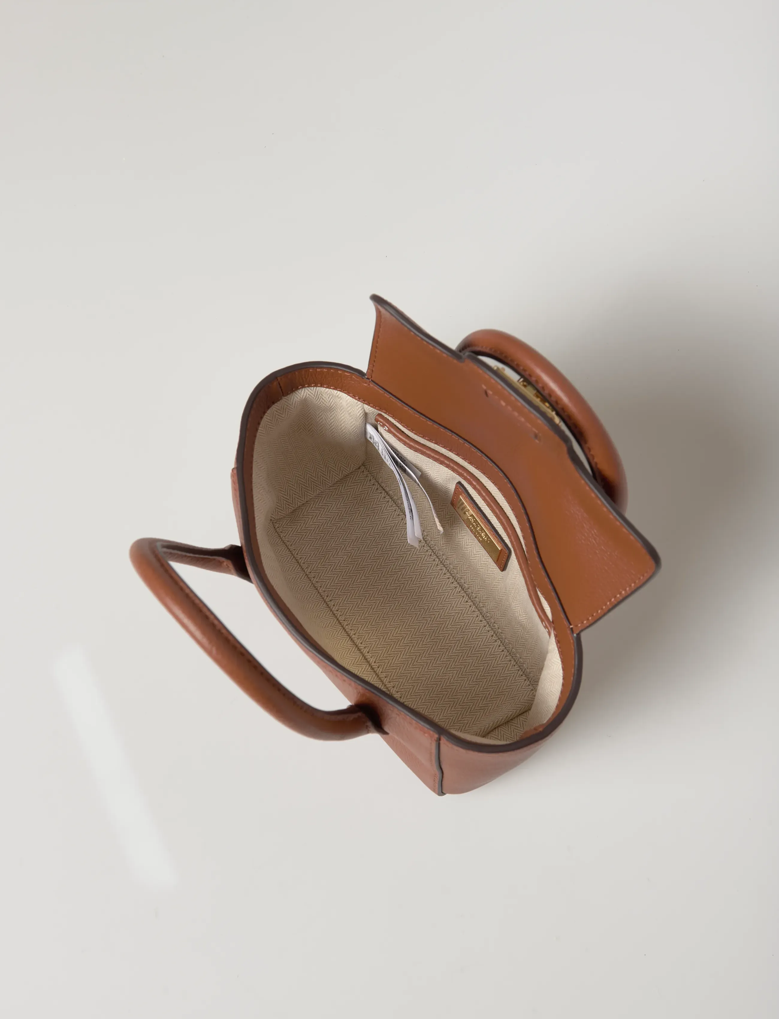Lauren Ralph Lauren - LUXE PEBBLE LTHR-TNNR SM SCHL-STL-S - special occasions - lauren tan - 5