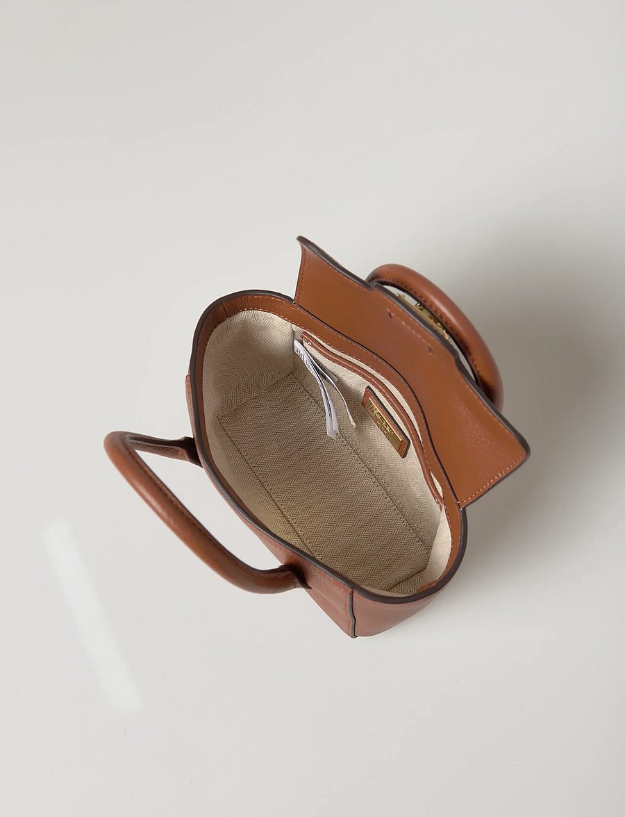 Lauren Ralph Lauren - LUXE PEBBLE LTHR-TNNR SM SCHL-STL-S - special occasions - lauren tan - 5