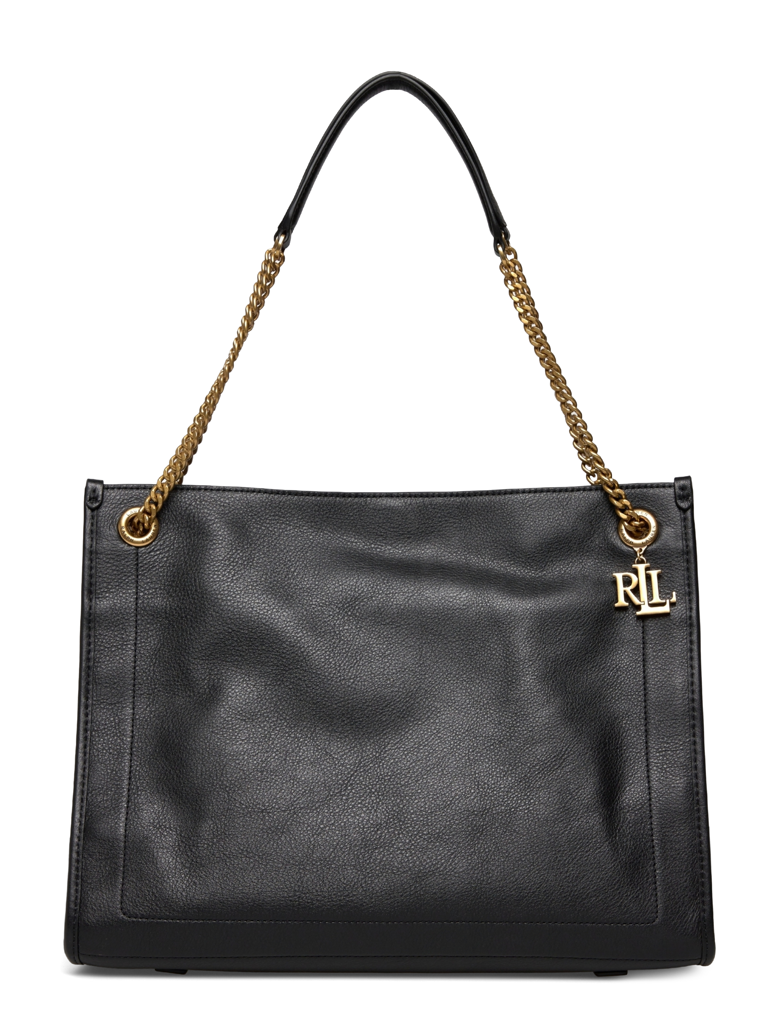 Lauren Ralph Pebbled Leather Large Bradley Tote Bag, One Size, Bags, Schwarz - Shoppers, Frauen