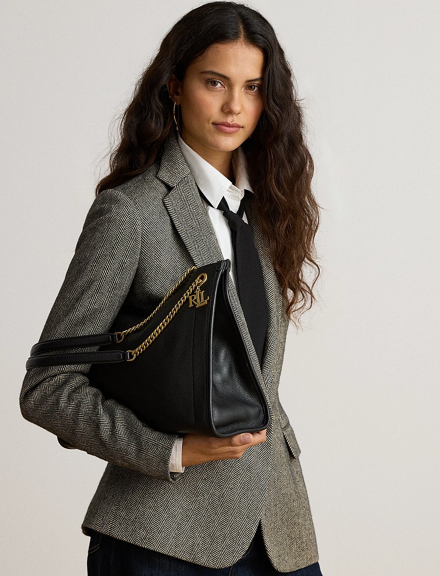 Lauren Ralph Lauren - LUXE PEBBLE LTHR-BRDLY SHPPR-TTE-LR - ostukotid - black - 0