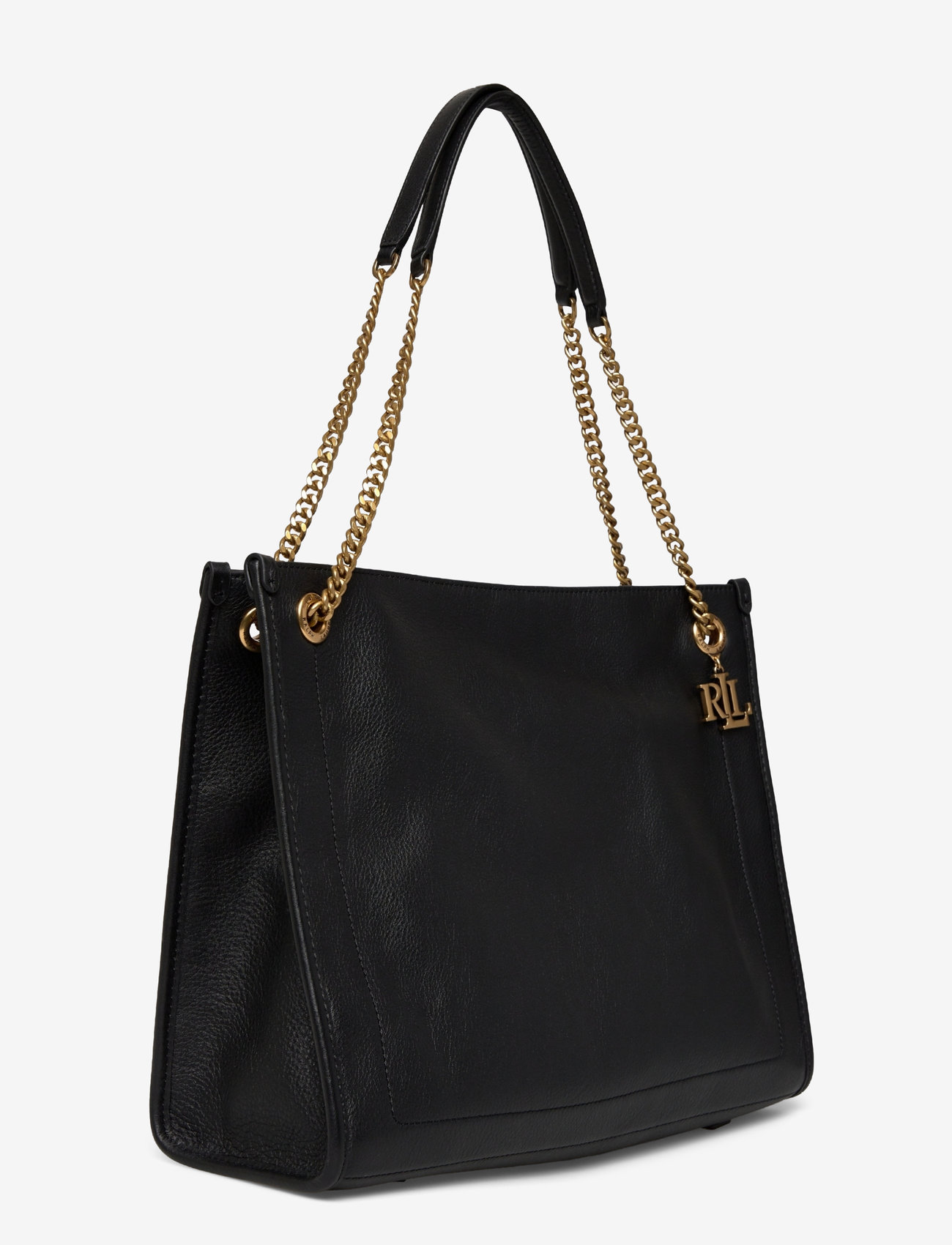 Lauren Ralph Lauren - Pebbled Leather Large Bradley Tote Bag - shoppingväskor - black - 2