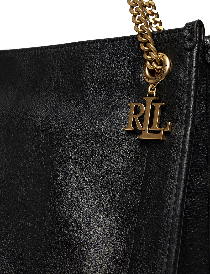 Lauren Ralph Lauren - Pebbled Leather Large Bradley Tote Bag - shoppingväskor - black - 3