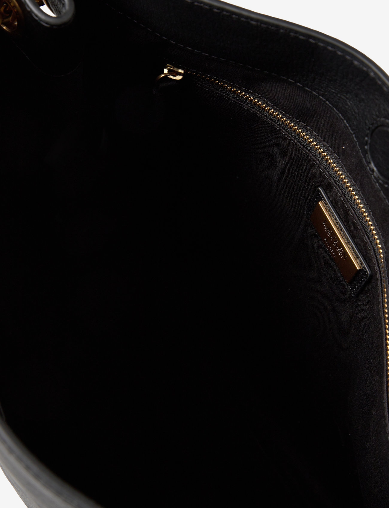 Lauren Ralph Lauren - Pebbled Leather Large Bradley Tote Bag - shoppingväskor - black - 4