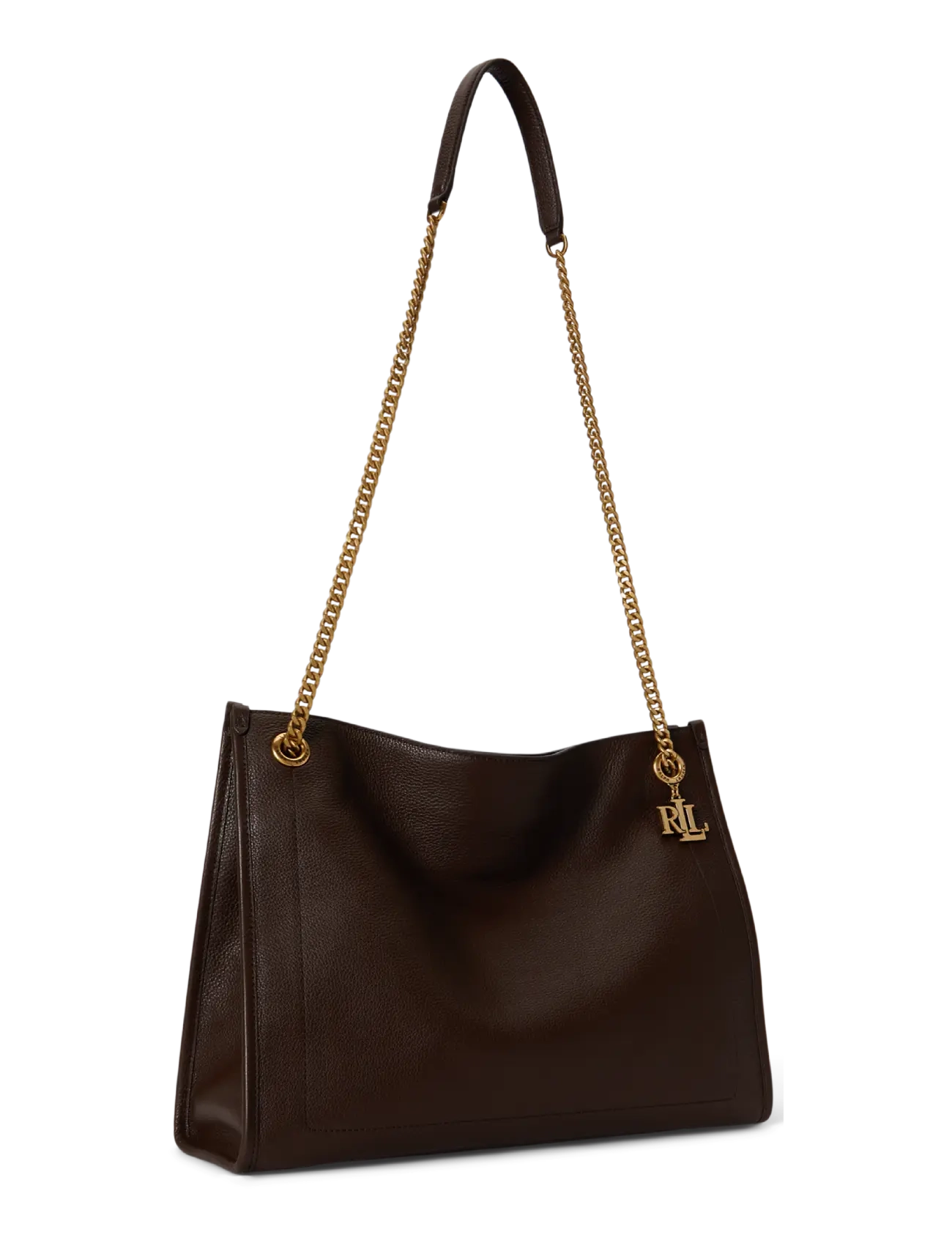 Lauren Ralph Lauren - Pebbled Leather Large Bradley Tote Bag - shoppingväskor - chestnut brown - 2