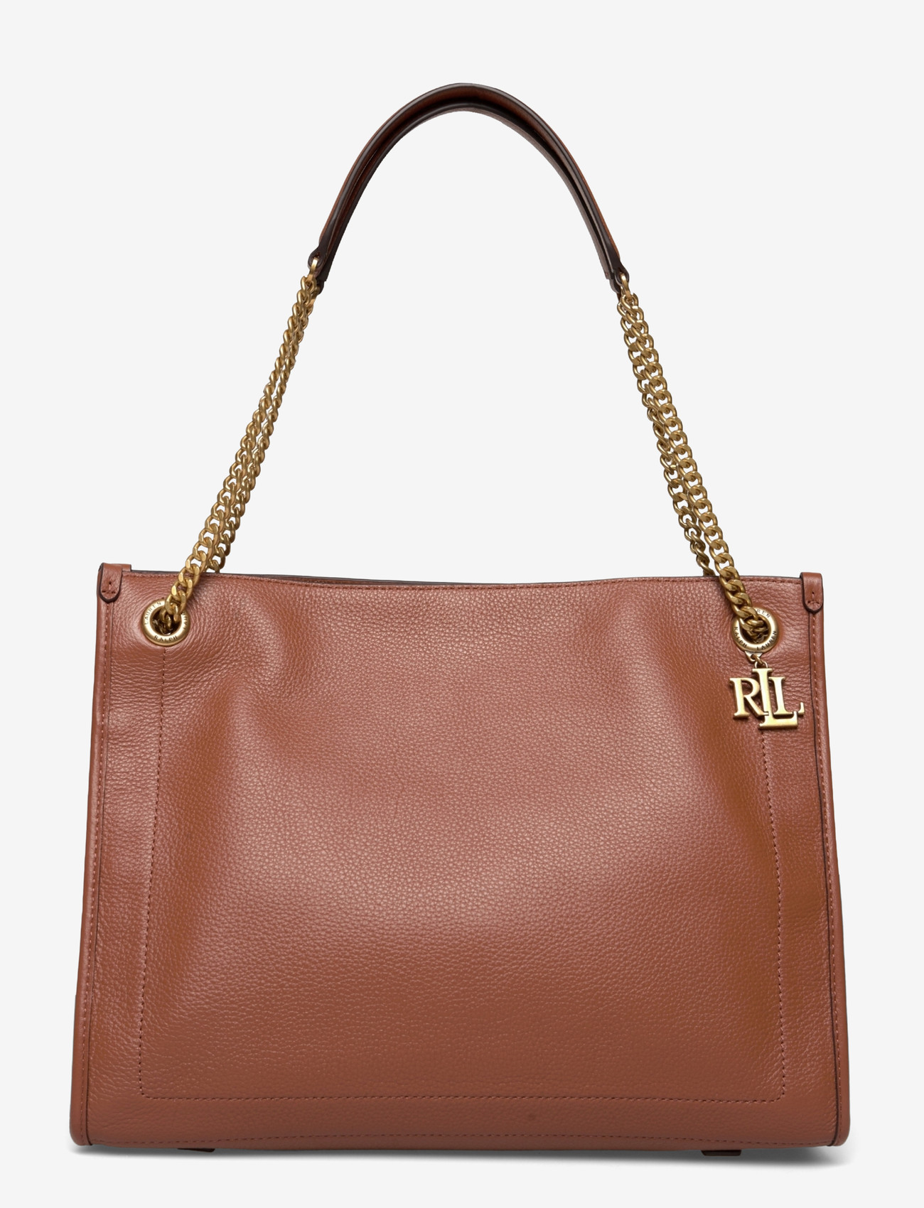 Lauren Ralph Lauren - Pebbled Leather Large Bradley Tote Bag - shoppingväskor - lauren tan - 0