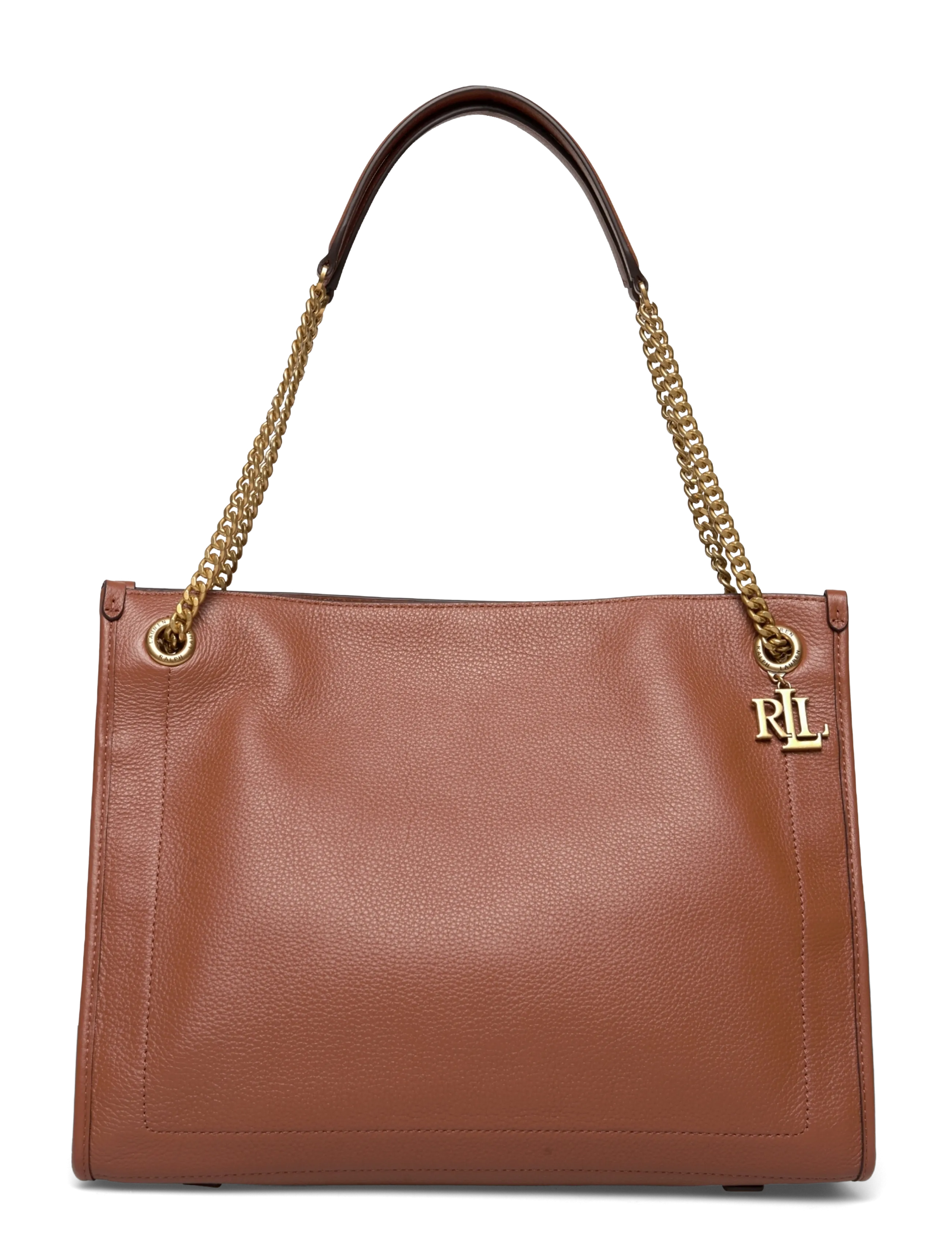 Pebbled Leather Large Bradley Tote Bag - LAUREN TAN
