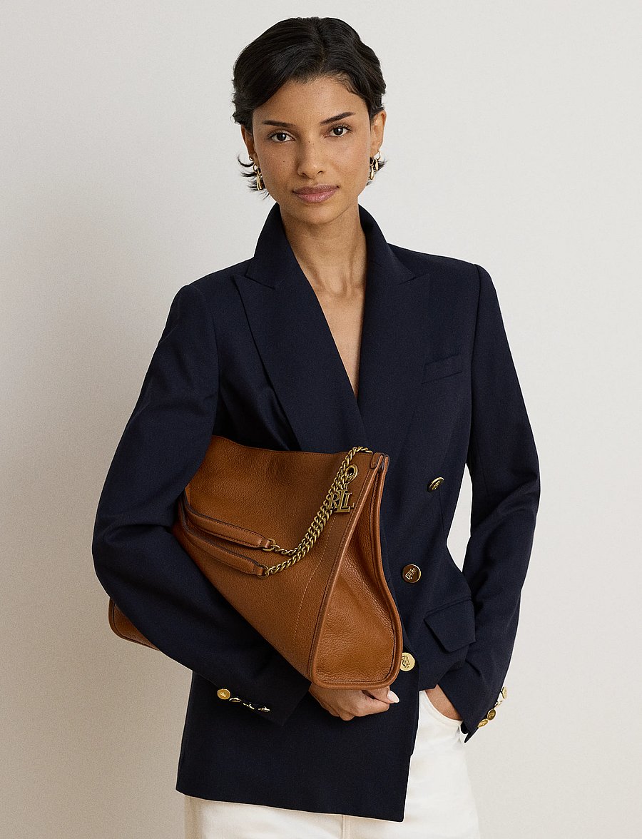 Lauren Ralph Lauren - LUXE PEBBLE LTHR-BRDLY SHPPR-TTE-LR - ostukotid - lauren tan - 0