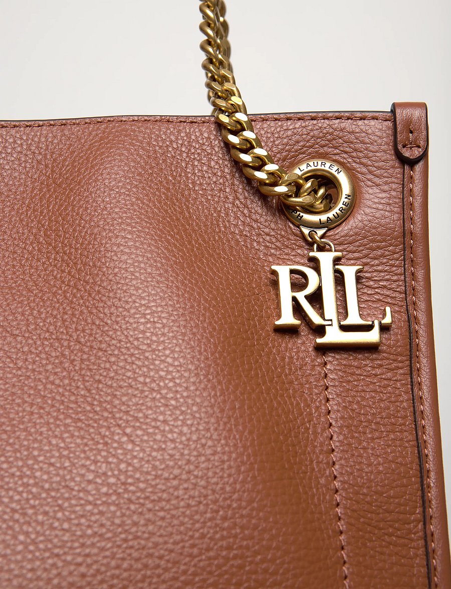 Lauren Ralph Lauren - LUXE PEBBLE LTHR-BRDLY SHPPR-TTE-LR - shopper - lauren tan - 4