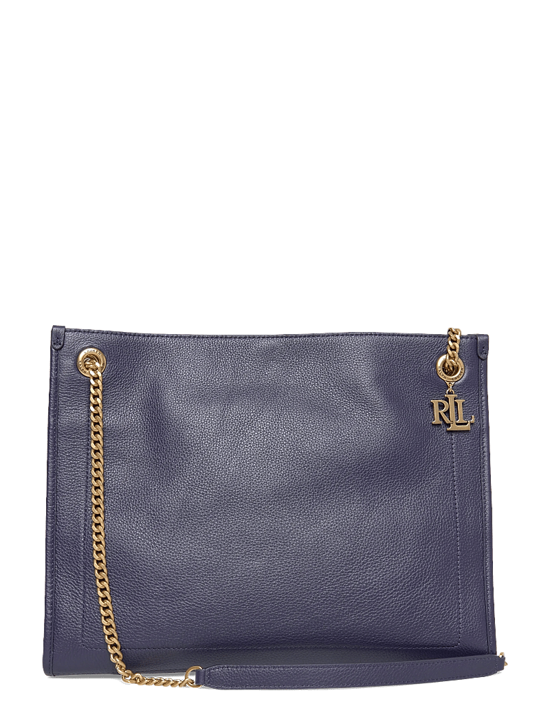 Lauren Ralph Lauren - Pebbled Leather Large Bradley Tote Bag - shoppers - refined navy - 0