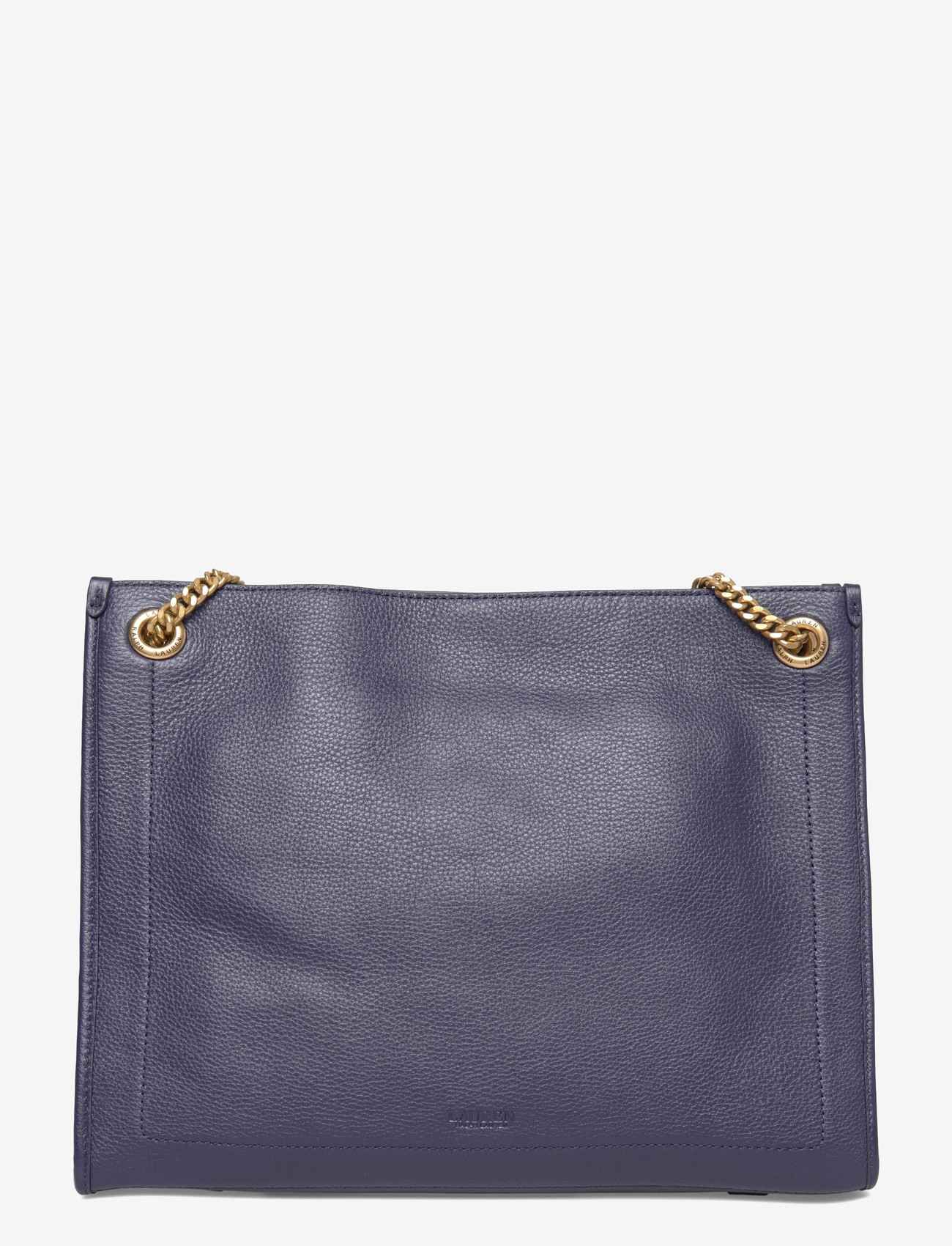 Lauren Ralph Lauren - Pebbled Leather Large Bradley Tote Bag - shoppers - refined navy - 1