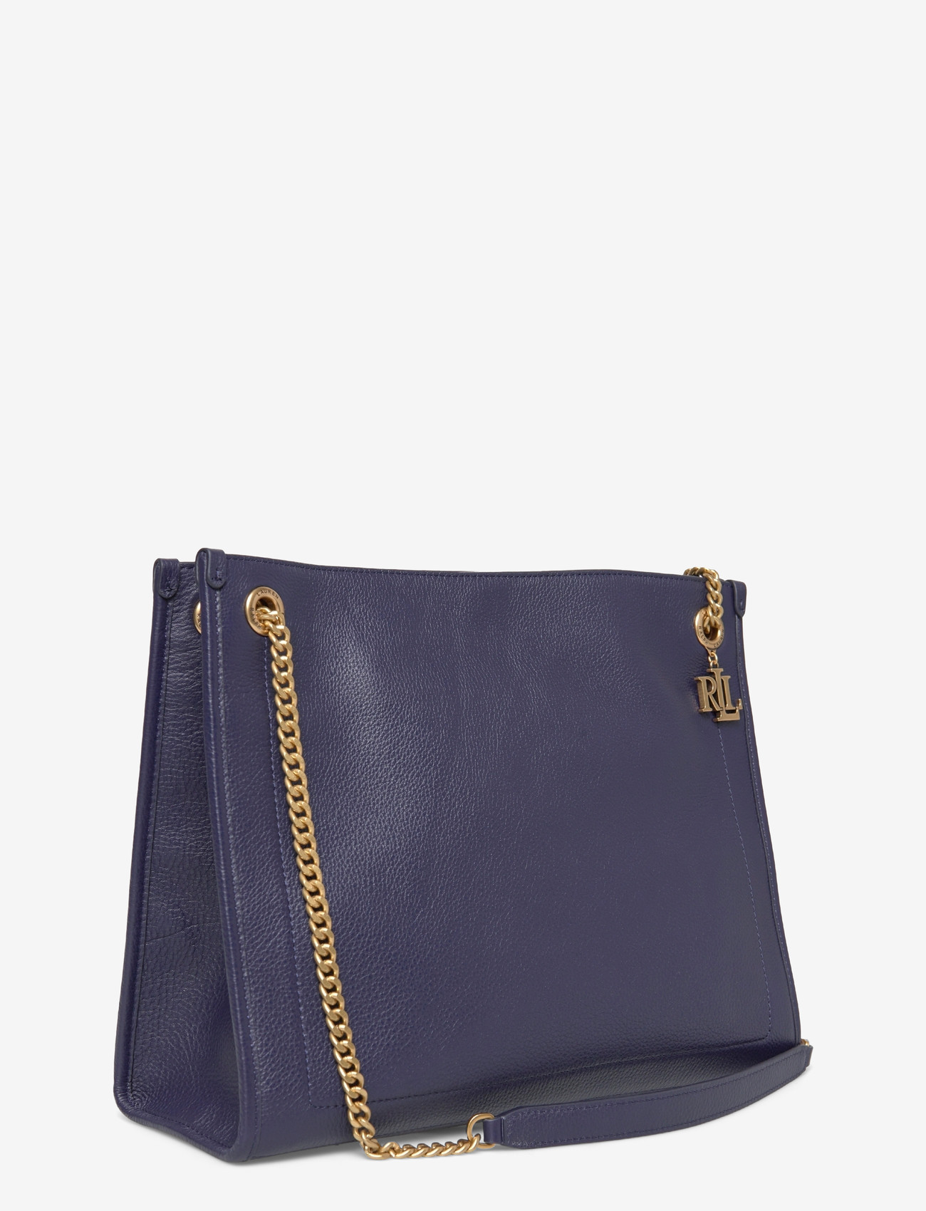 Lauren Ralph Lauren - Pebbled Leather Large Bradley Tote Bag - shoppers - refined navy - 2