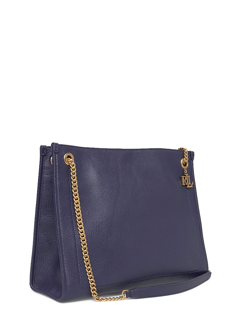 Lauren Ralph Lauren - Pebbled Leather Large Bradley Tote Bag - shoppers - refined navy - 2