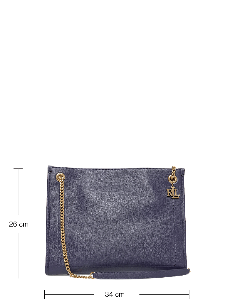 Lauren Ralph Lauren - Pebbled Leather Large Bradley Tote Bag - shoppers - refined navy - 3