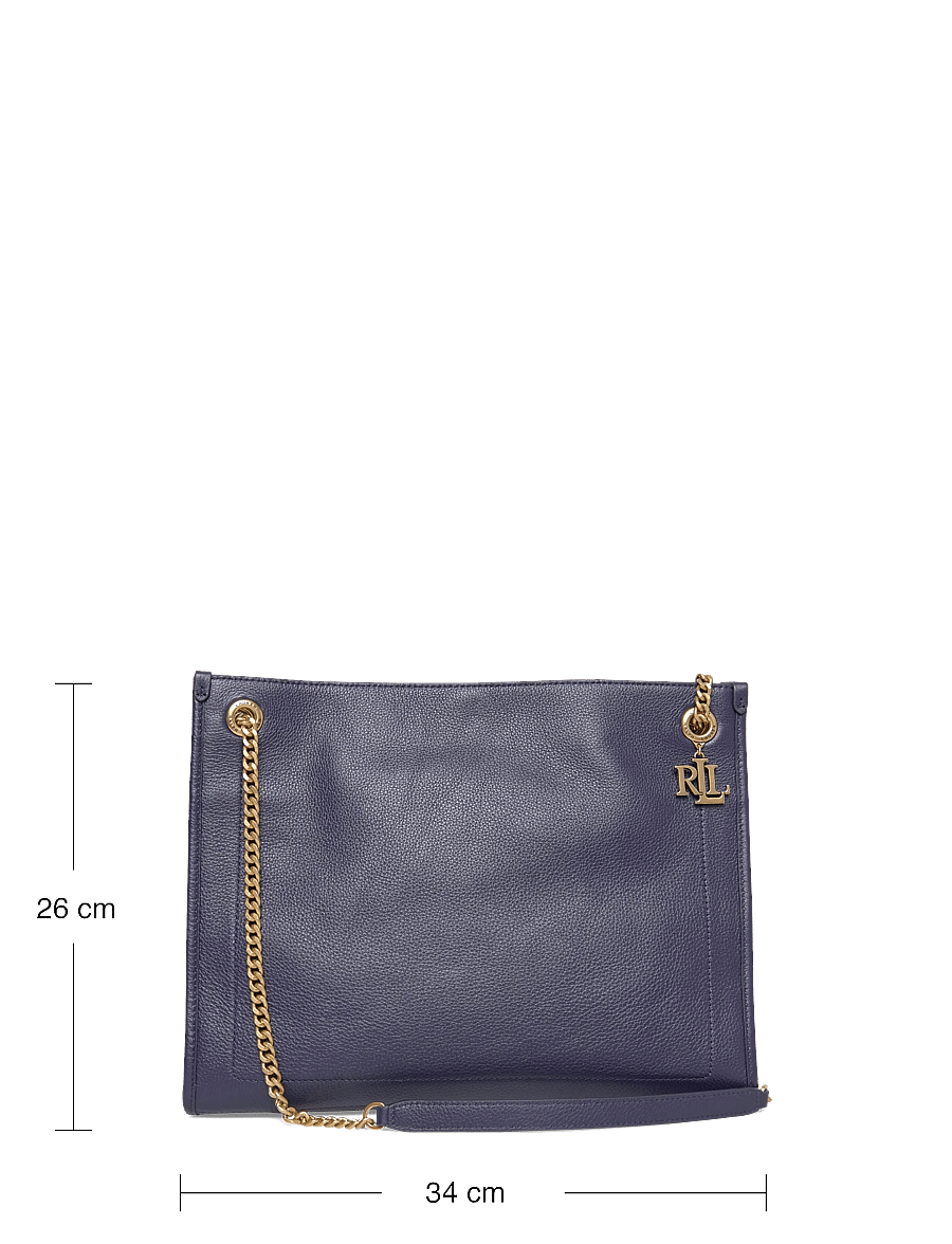 Lauren Ralph Lauren - Pebbled Leather Large Bradley Tote Bag - shoppere - refined navy - 3