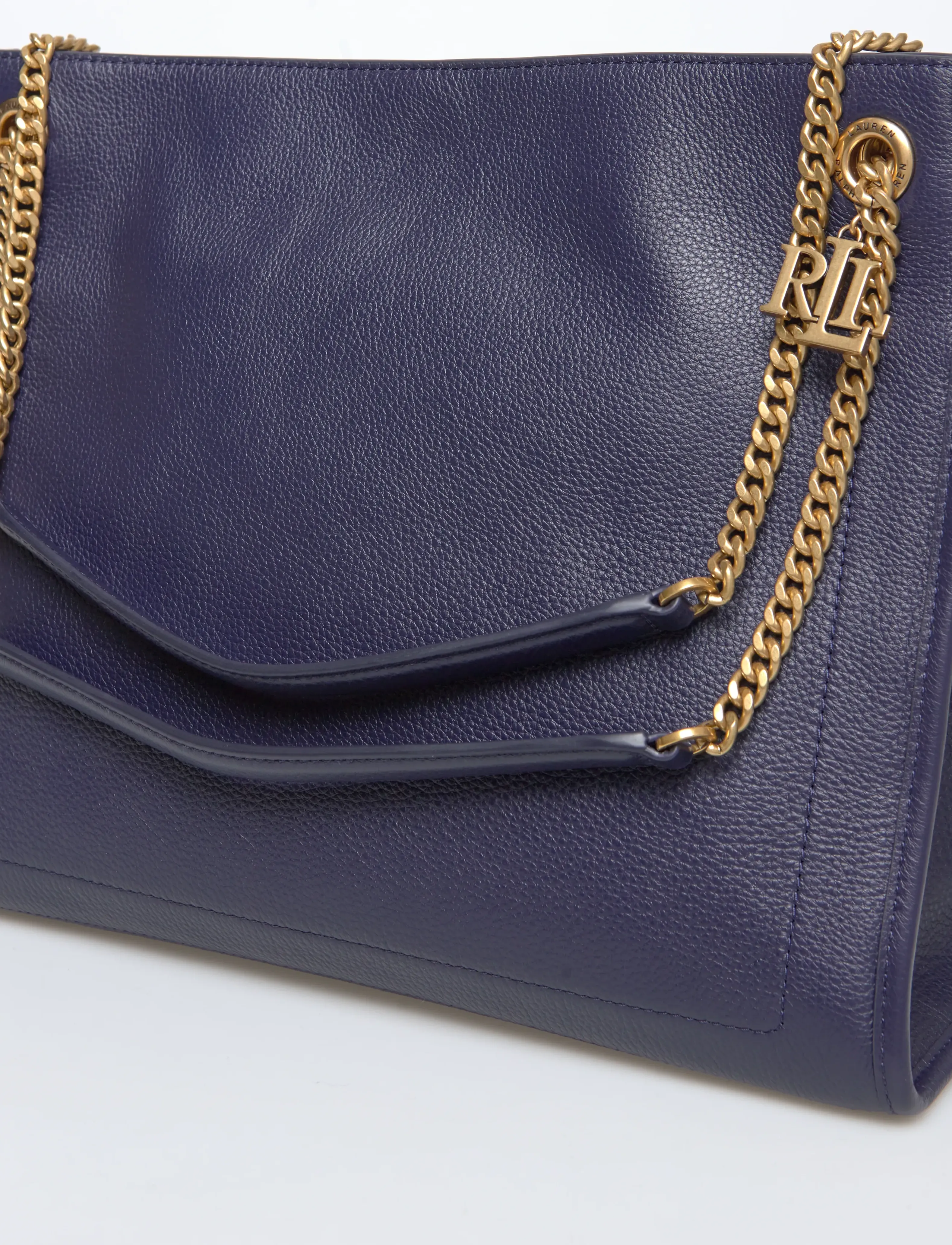 Lauren Ralph Lauren - LUXE PEBBLE LTHR-BRDLY SHPPR-TTE-LR - shopper - refined navy - 3