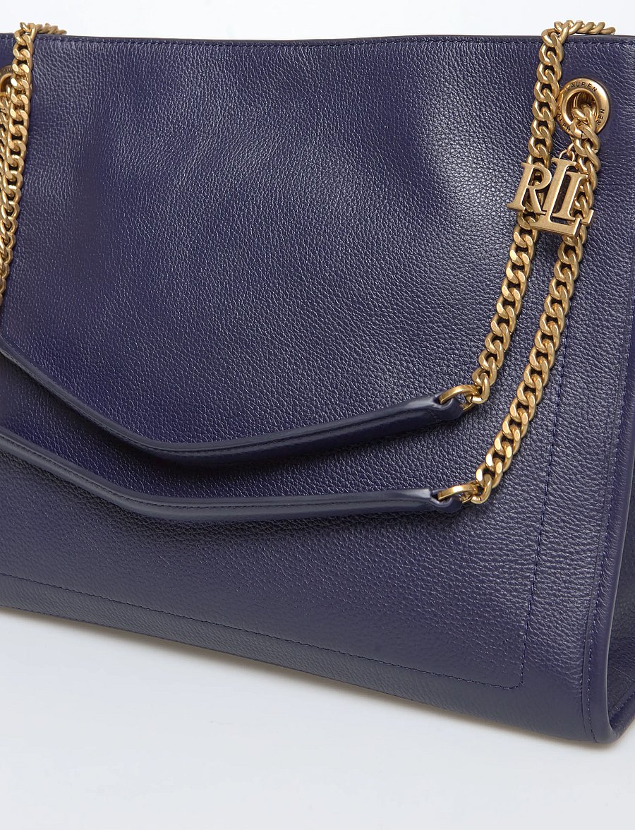 Lauren Ralph Lauren - LUXE PEBBLE LTHR-BRDLY SHPPR-TTE-LR - shopper - refined navy - 3