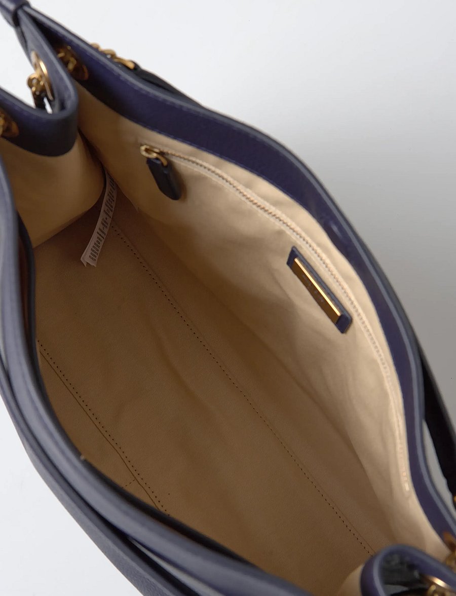 Lauren Ralph Lauren - LUXE PEBBLE LTHR-BRDLY SHPPR-TTE-LR - shopper - refined navy - 5