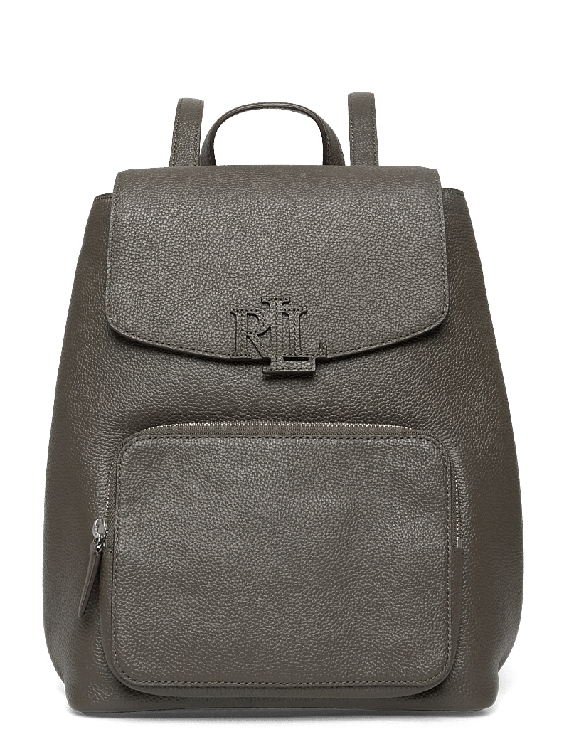 Lauren Ralph Lauren - Pebbled Leather Medium Cameryn Backpack - rygsække - dark olive - 0
