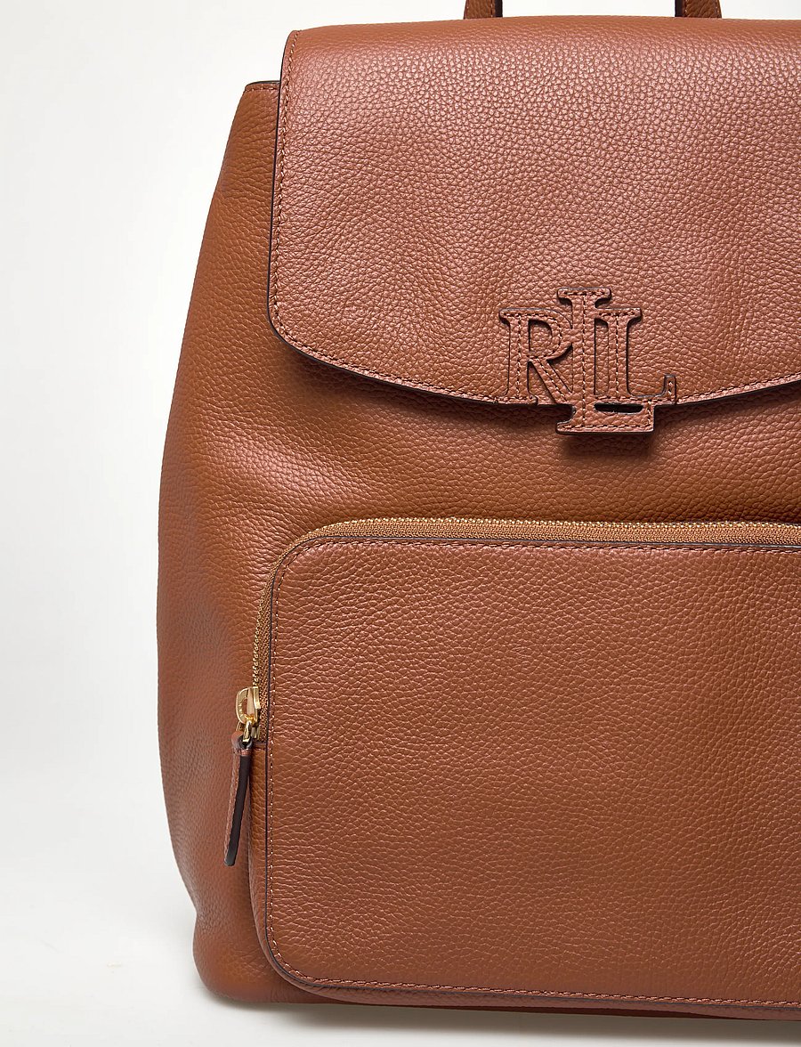 Lauren Ralph Lauren - PEBBLED LEATHER-CAMERYN BKPK-BPK-ME - hverdags stil - lauren tan - 3