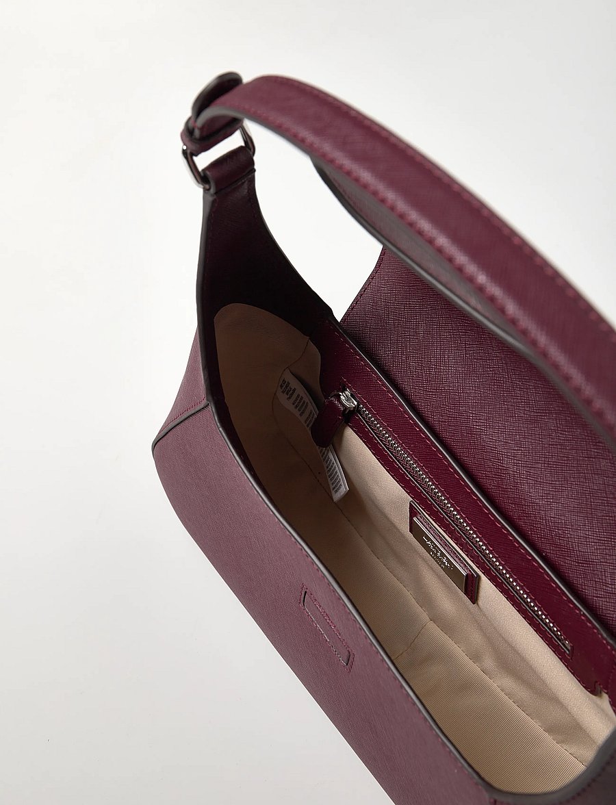 Lauren Ralph Lauren - Crosshatch Medium Schylar Shoulder Bag - sacs à main - dark garnet - 4