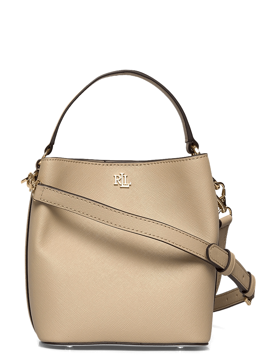 Lauren Ralph Lauren - Crosshatch Small Reese Bucket Bag - crossbody bags - birch tan - 0