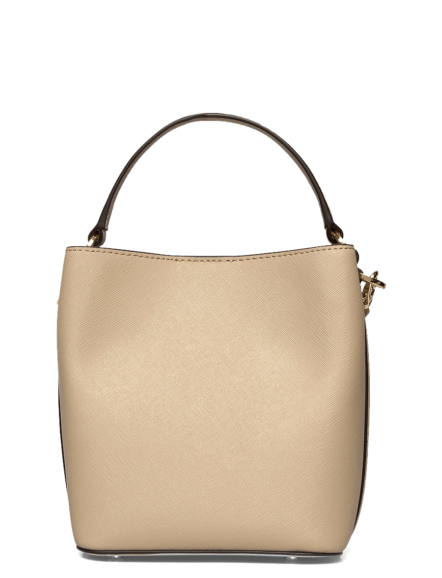 Lauren Ralph Lauren - Crosshatch Small Reese Bucket Bag - crossbody bags - birch tan - 1
