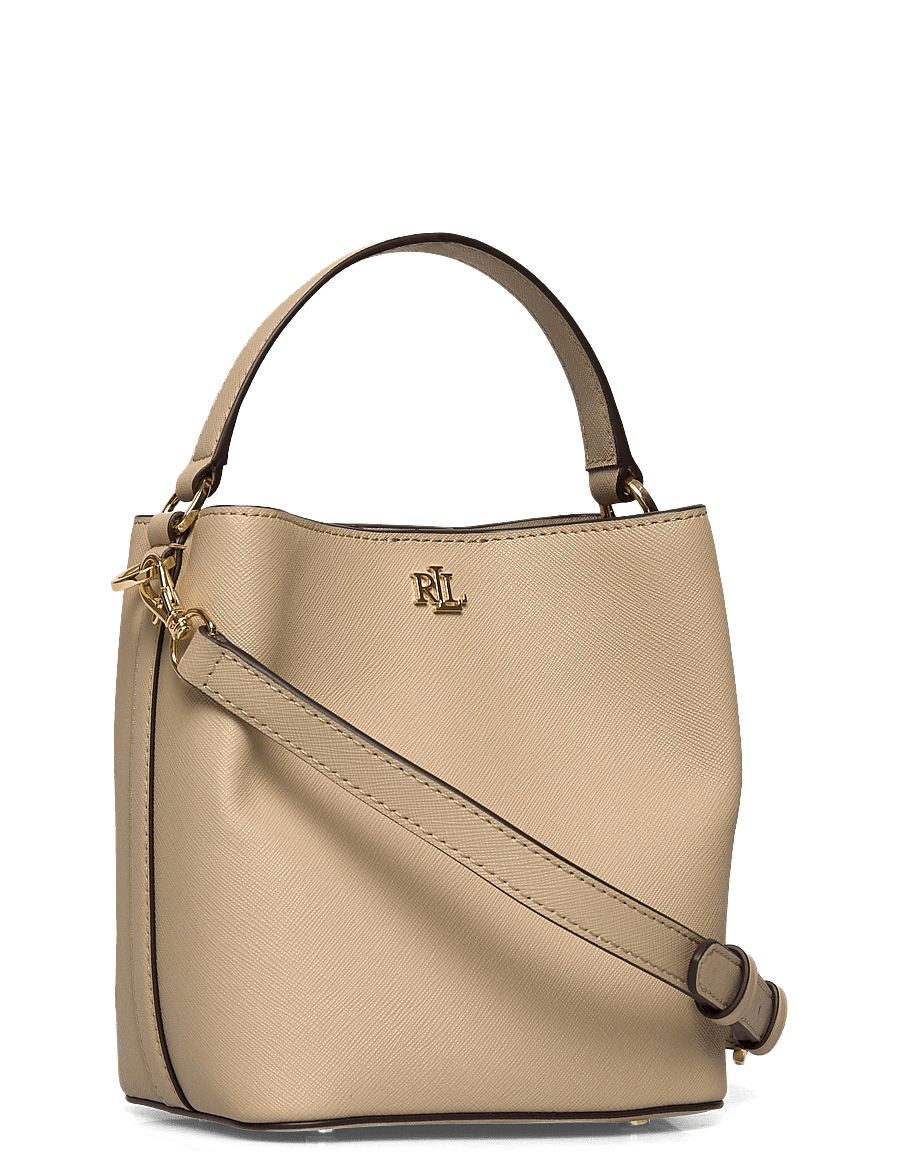 Lauren Ralph Lauren - Crosshatch Small Reese Bucket Bag - crossbody bags - birch tan - 2
