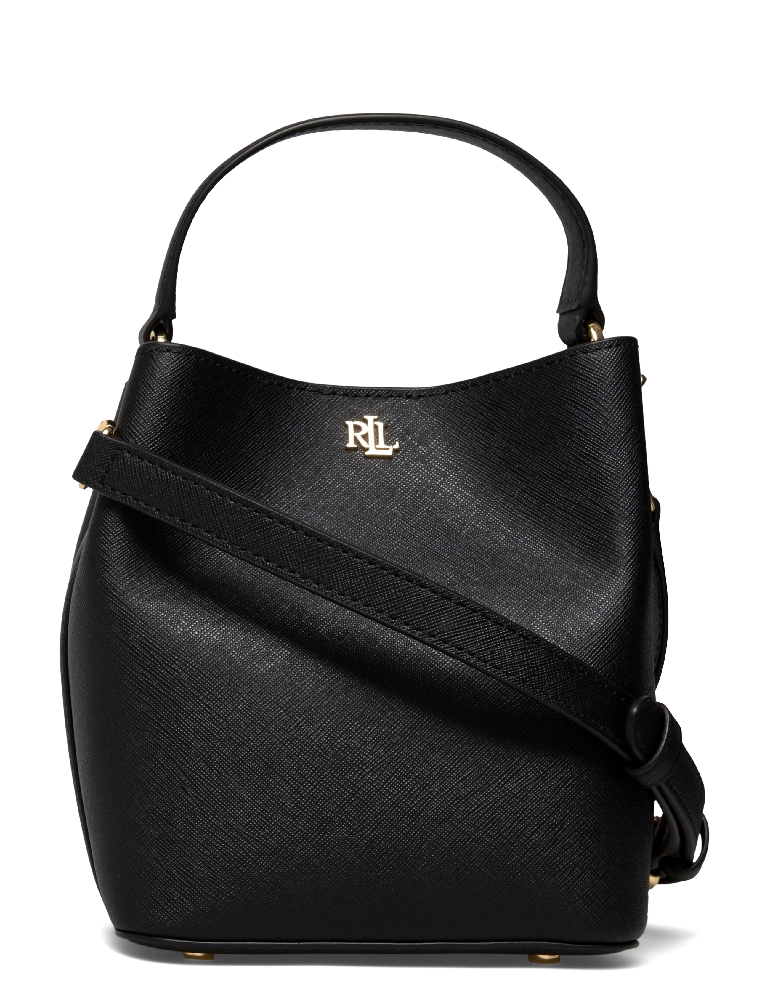 Lauren Ralph Lauren Crosshatch Leather-Reese Sm Bkt-Bub, One Size, Black, Tasker > Spande, Dame
