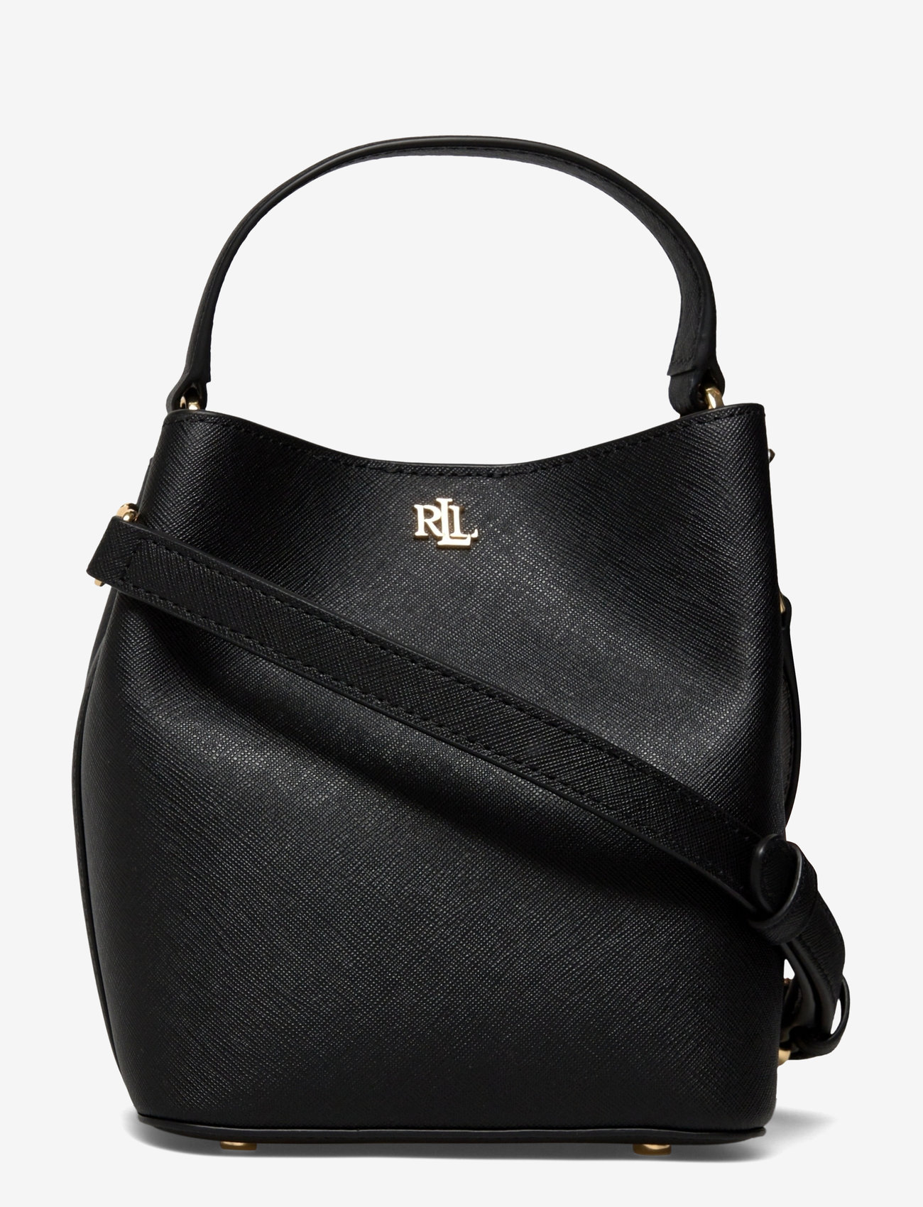 Lauren Ralph Lauren - Crosshatch Small Reese Bucket Bag - top handle tasker - black - 0