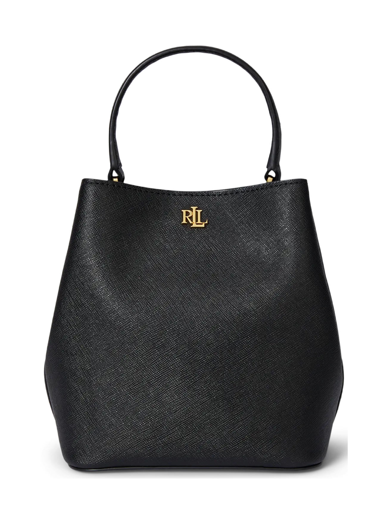 Lauren Ralph Lauren Crosshatch Small Reese Bucket Bag - Autumn/Winter 2026 - BLACK / black