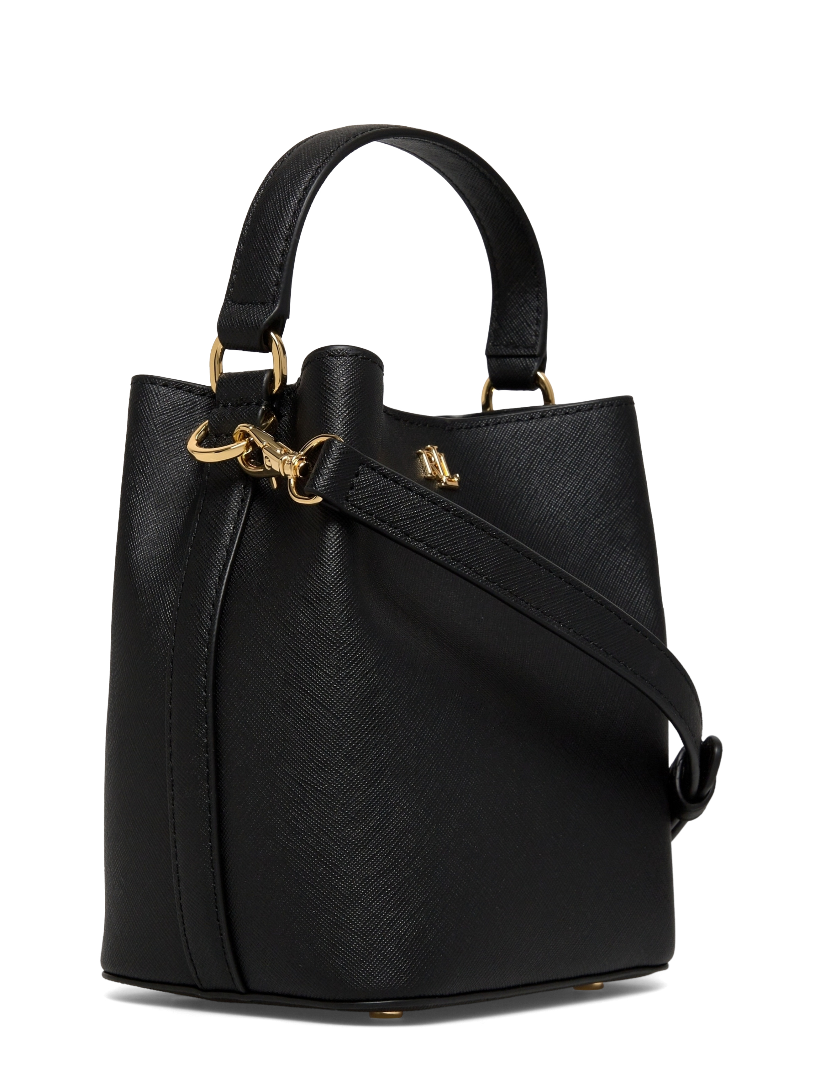 Lauren Ralph Lauren - Crosshatch Small Reese Bucket Bag - umhängetaschen - black - 2