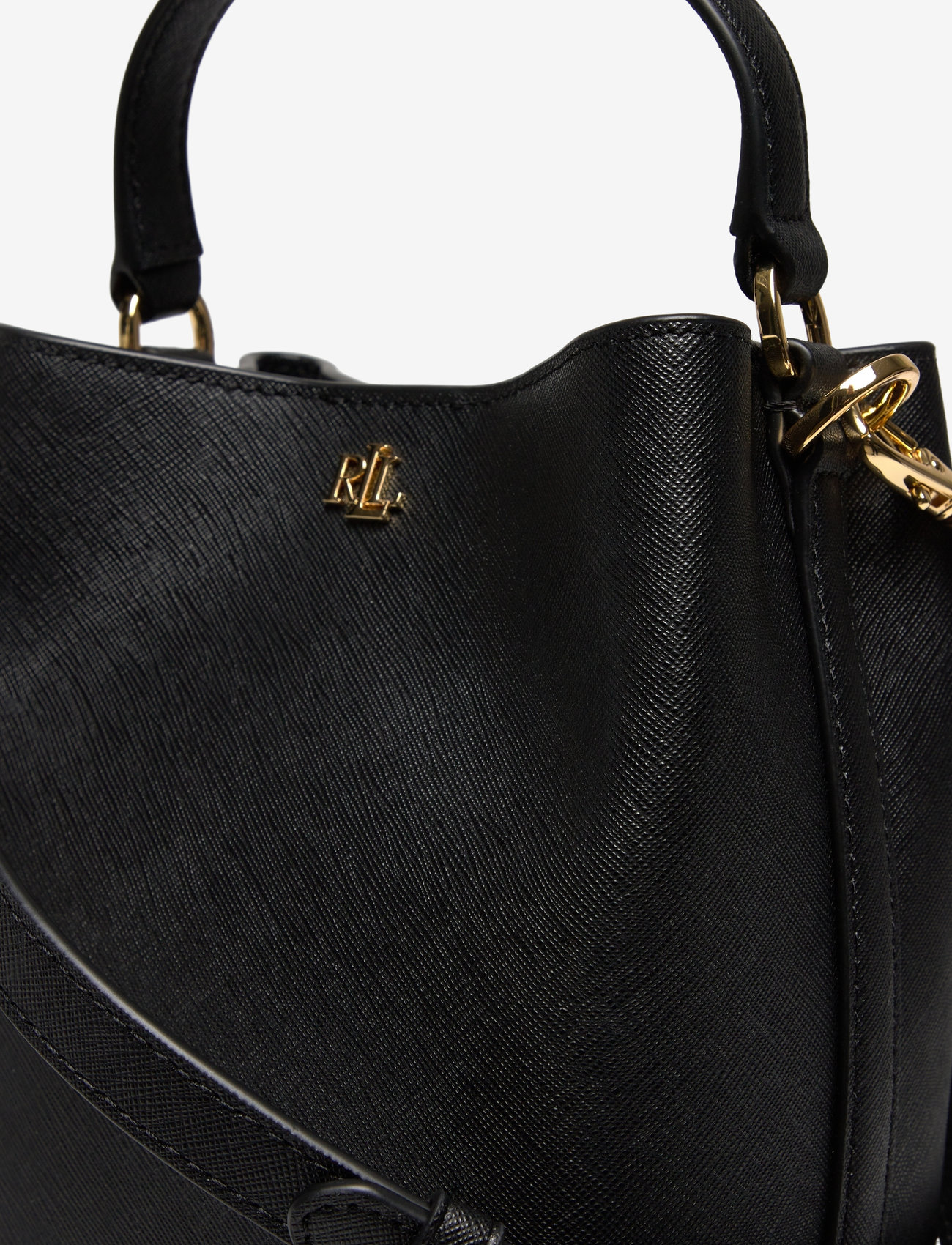 Lauren Ralph Lauren - Crosshatch Small Reese Bucket Bag - top handle tasker - black - 3