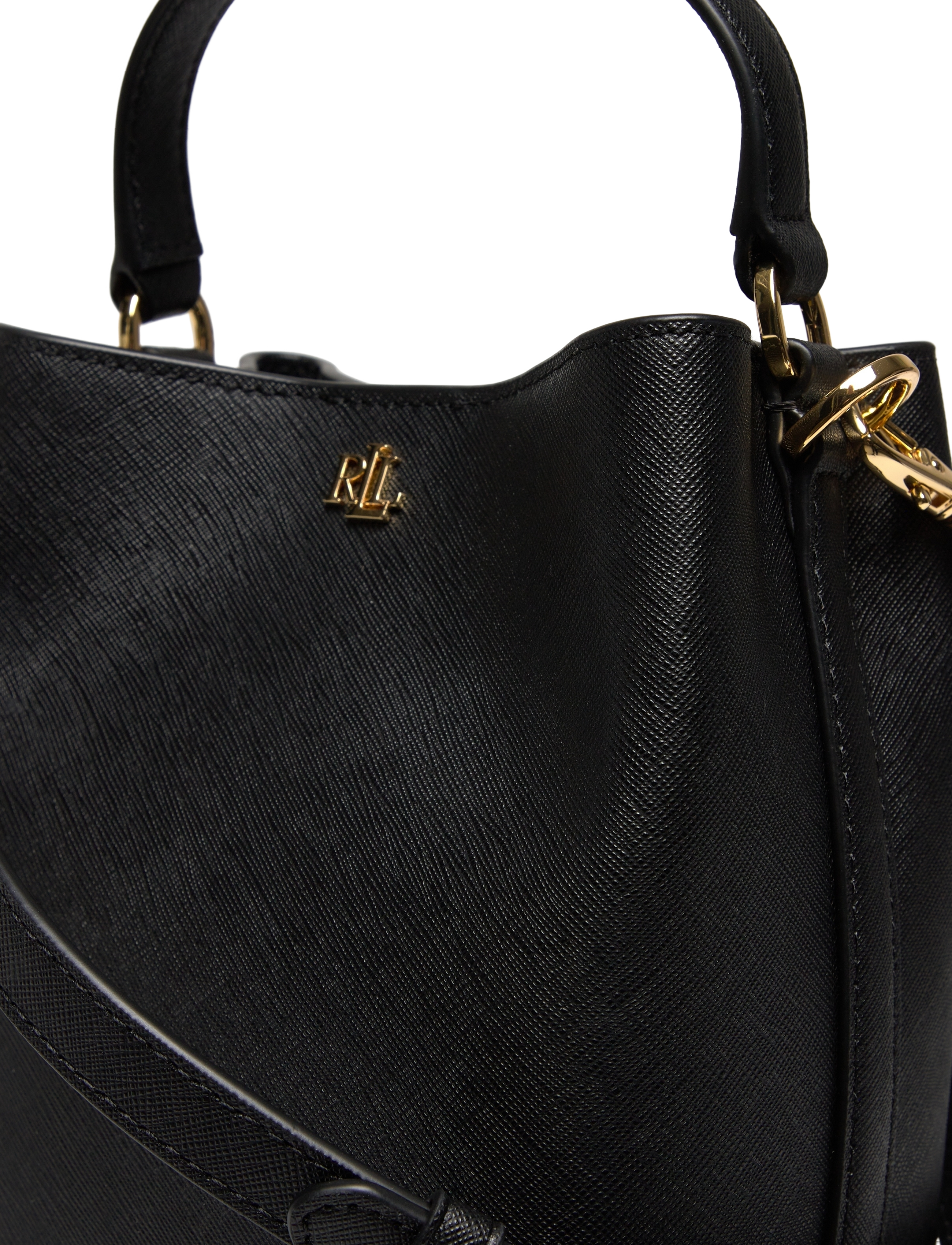 Lauren Ralph Lauren - Crosshatch Small Reese Bucket Bag - umhängetaschen - black - 3