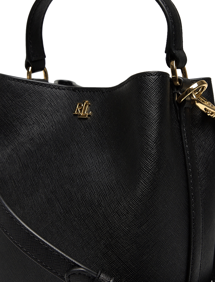 Lauren Ralph Lauren - Crosshatch Small Reese Bucket Bag - umhängetaschen - black - 3