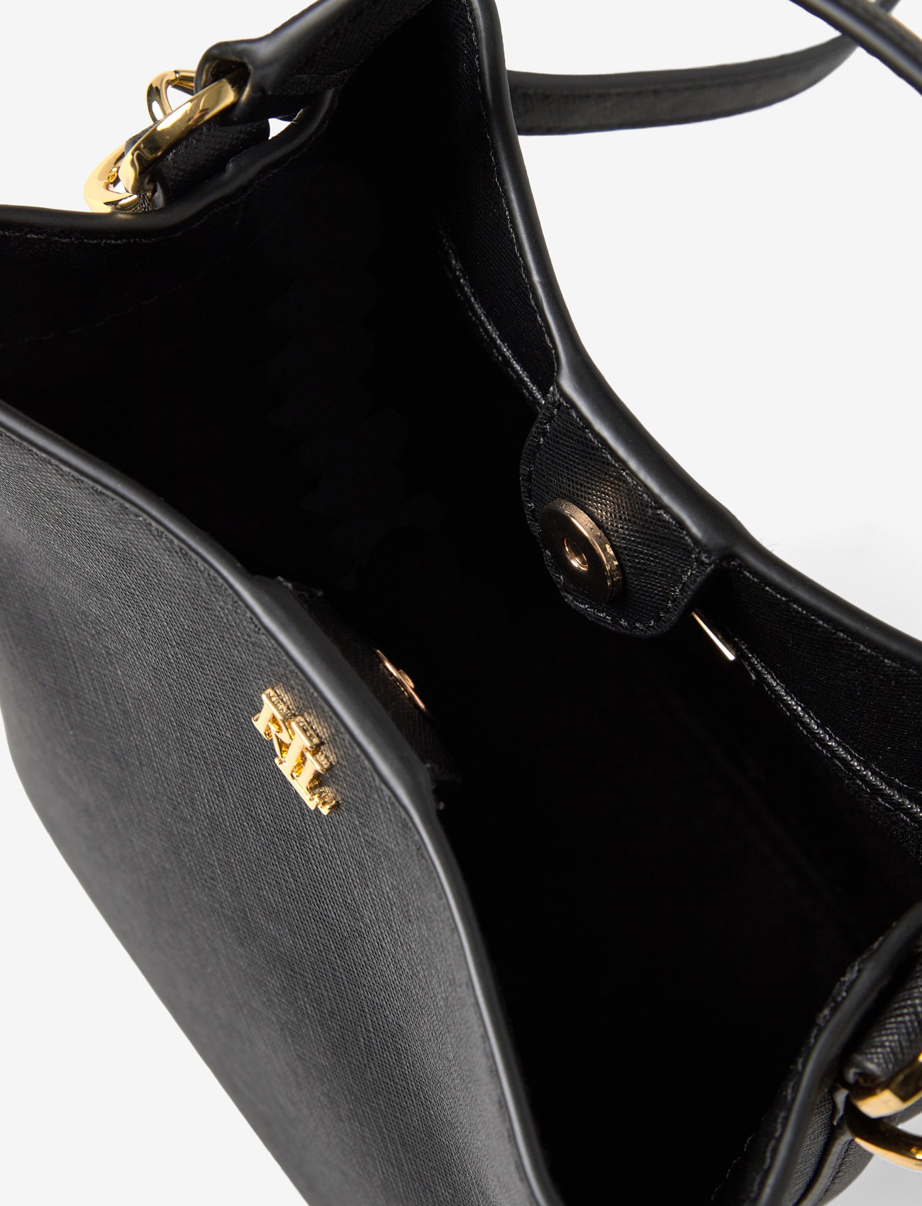 Lauren Ralph Lauren - Crosshatch Small Reese Bucket Bag - top handle tasker - black - 4