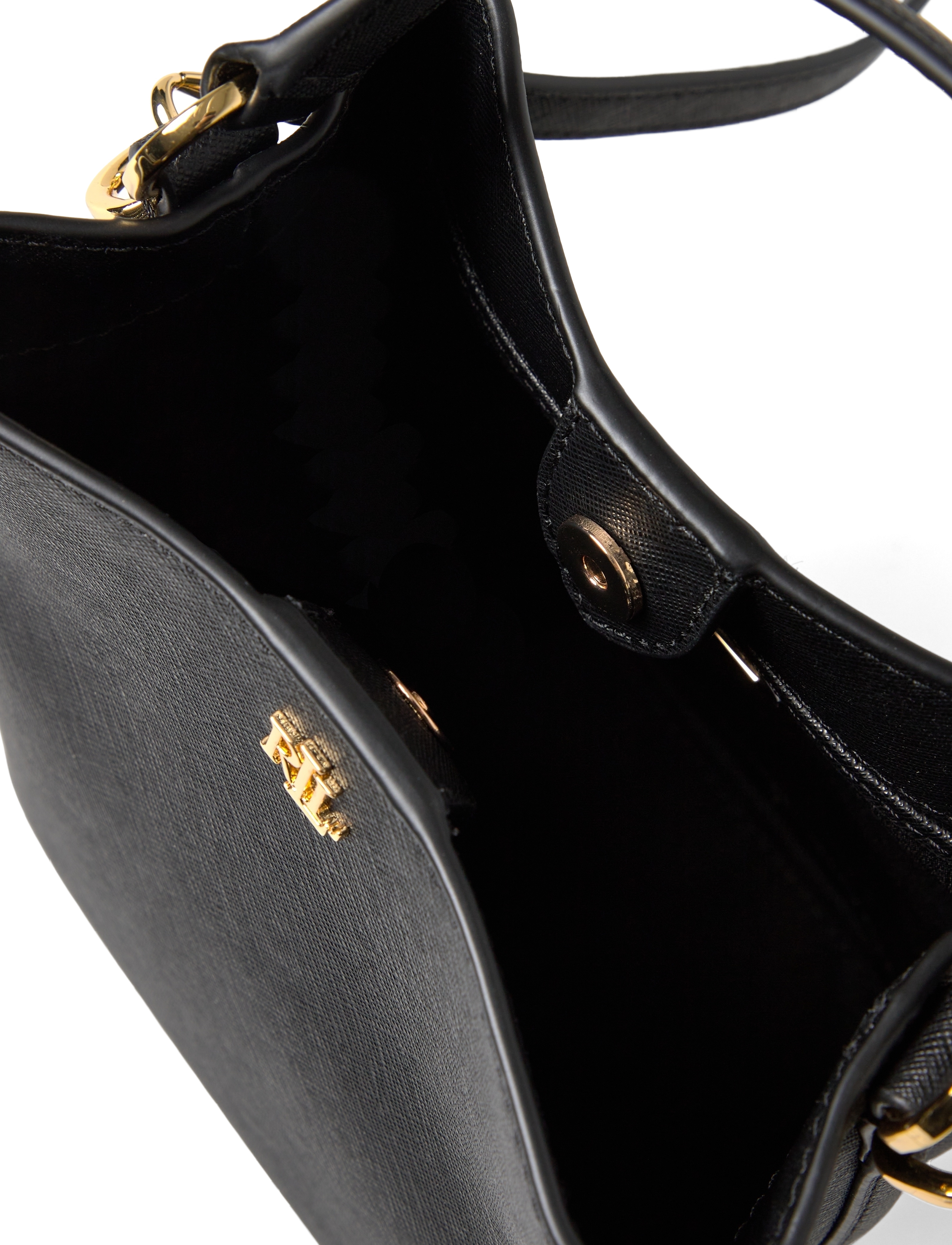 Lauren Ralph Lauren - Crosshatch Small Reese Bucket Bag - umhängetaschen - black - 4