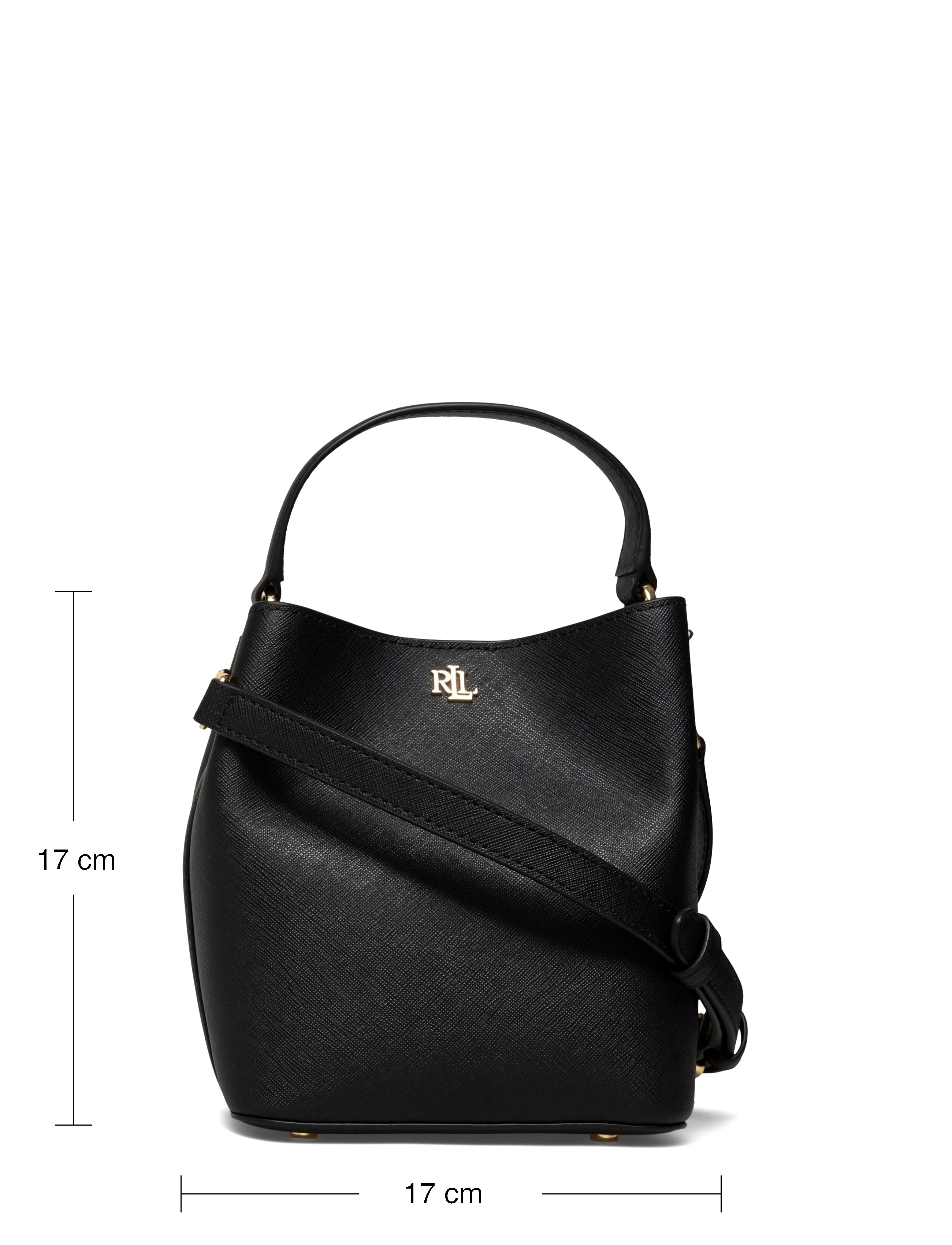 Lauren Ralph Lauren - Crosshatch Small Reese Bucket Bag - umhängetaschen - black - 5