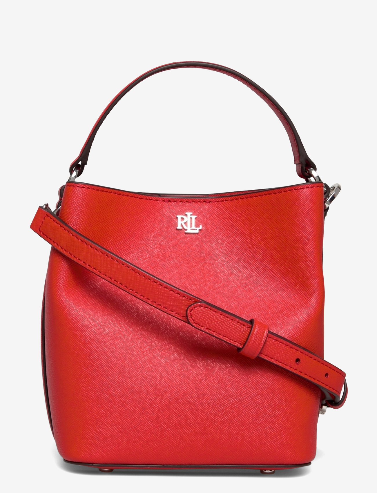 Lauren Ralph Lauren - Crosshatch Small Reese Bucket Bag - speciella tillfällen - bright vermillion - 0