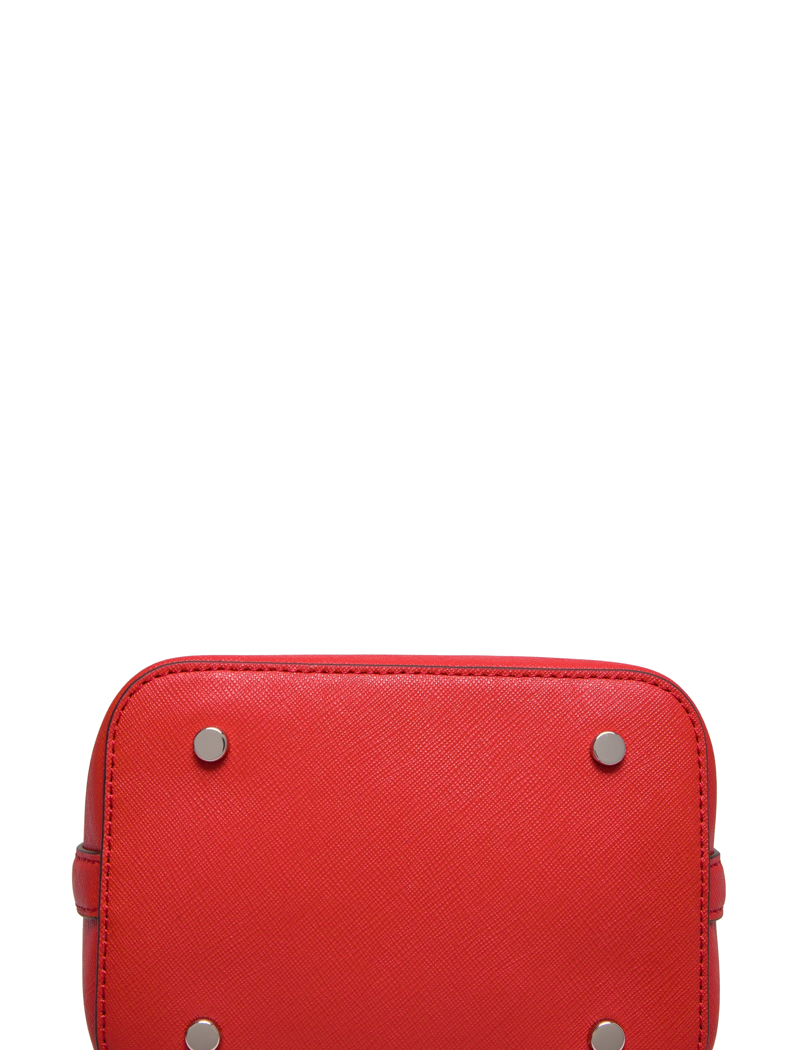 Lauren Ralph Lauren - Crosshatch Small Reese Bucket Bag - crossbody bags - bright vermillion - 3