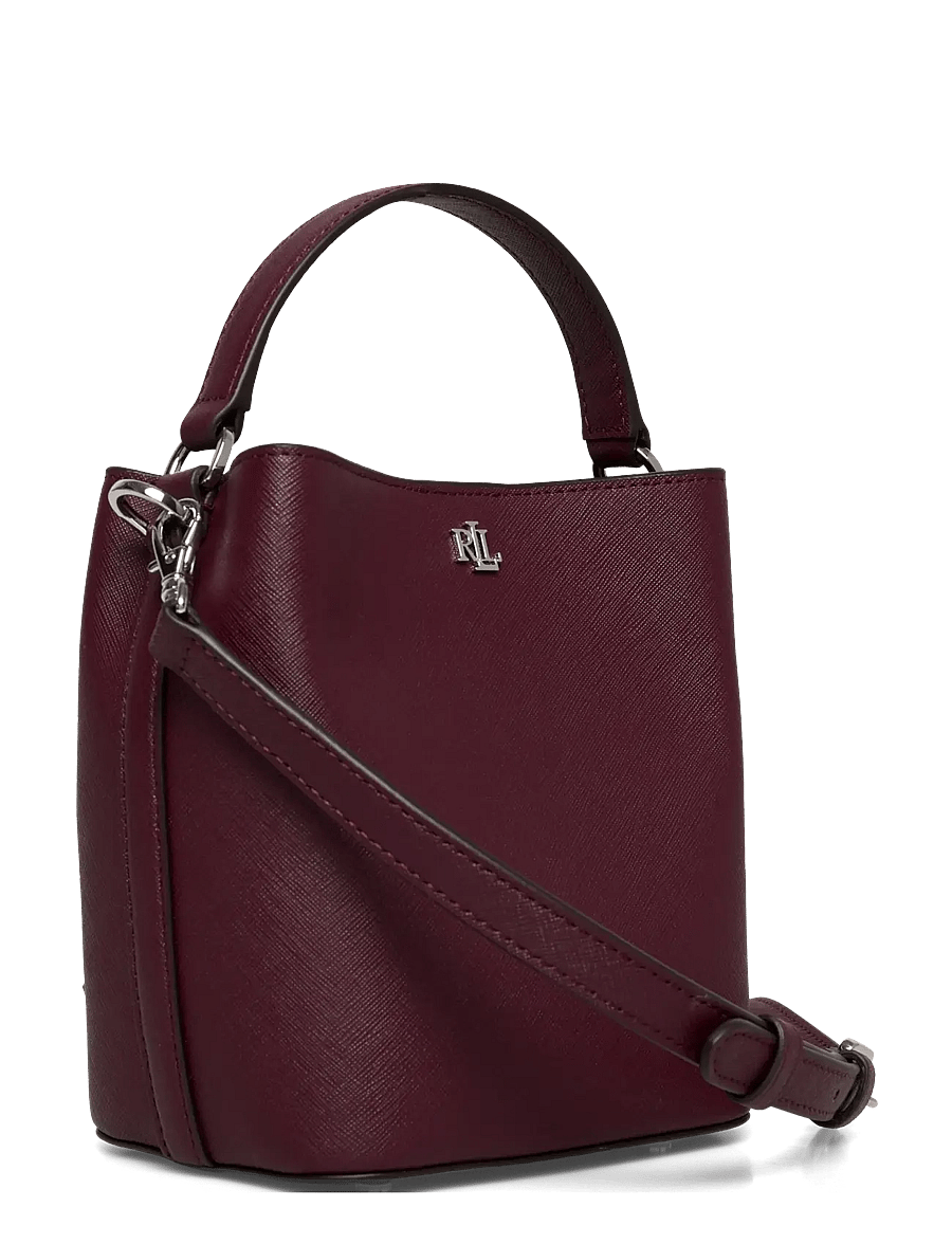 Lauren Ralph Lauren - CROSSHATCH LEATHER-REESE SM BKT-BUB - crossbody bags - dark garnet - 2
