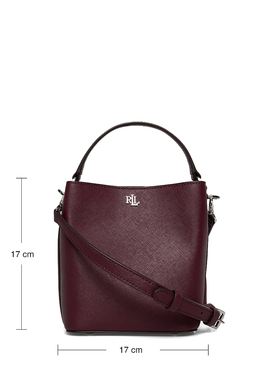 Lauren Ralph Lauren - CROSSHATCH LEATHER-REESE SM BKT-BUB - crossbody bags - dark garnet - 3