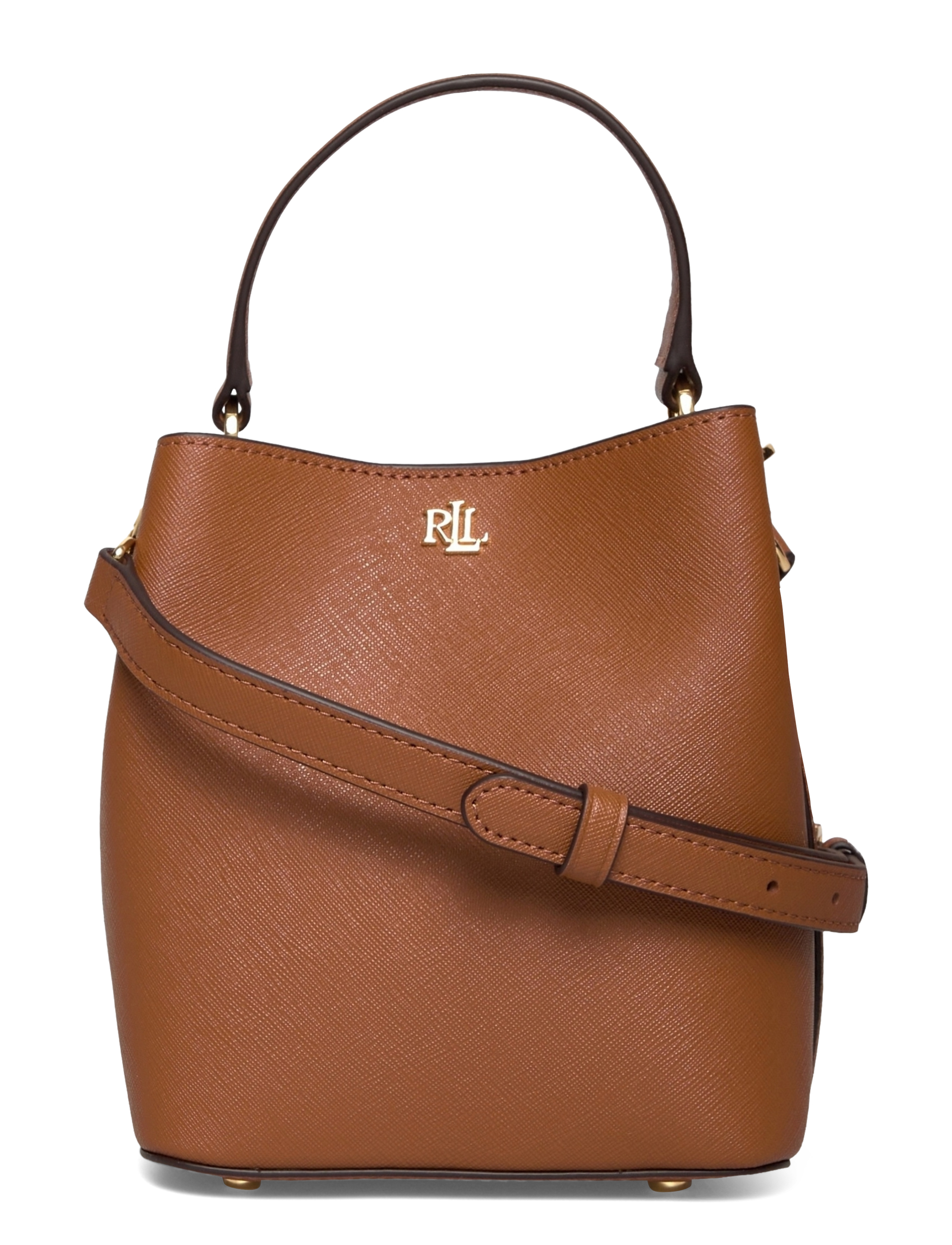 Lauren Ralph Lauren Crosshatch Leather-Reese Sm Bkt-Bub, One Size, Brown, Tasker > Spande, Dame